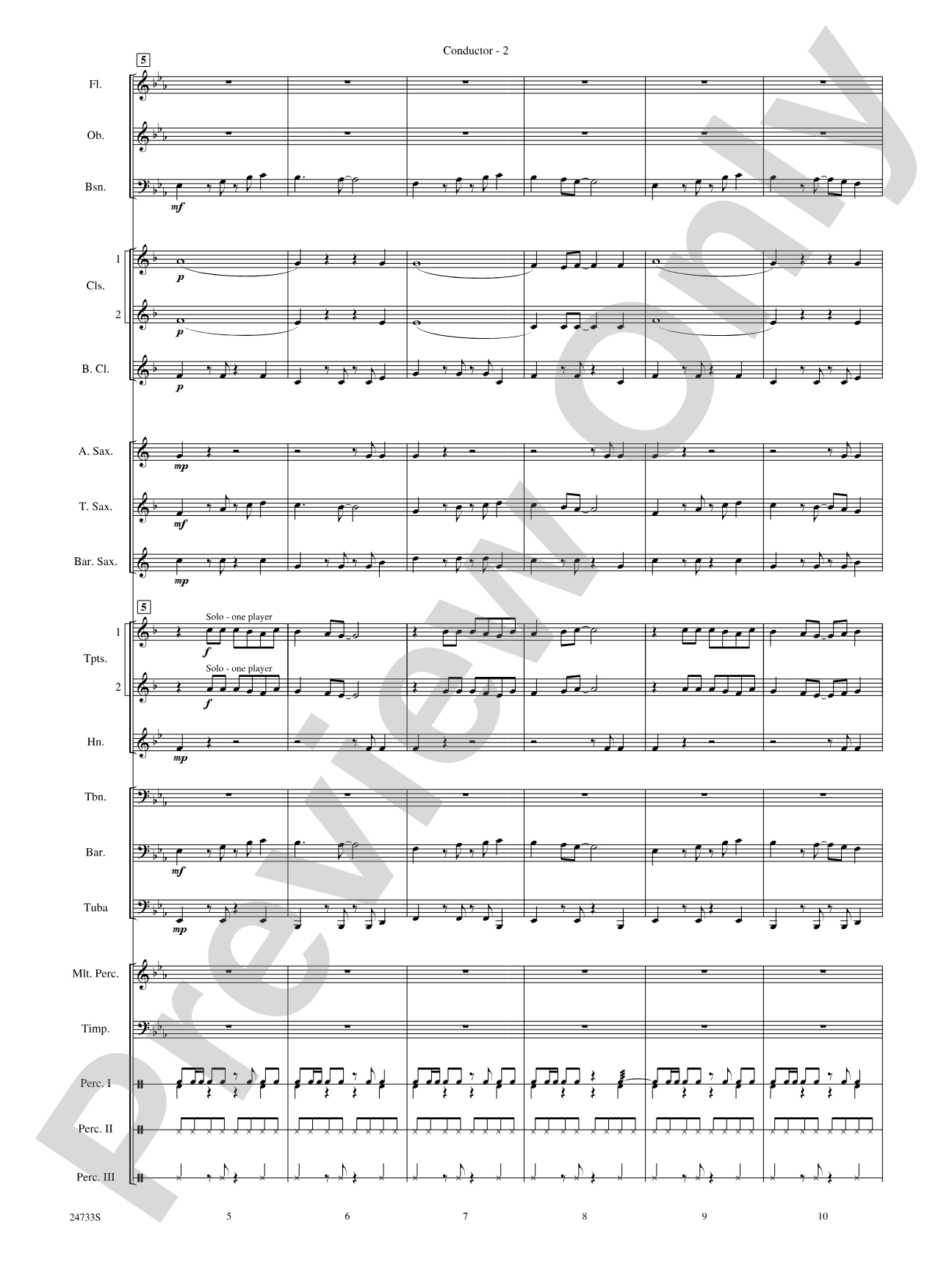 Hey Mon (Calypso): Concert Band Conductor Score & Parts