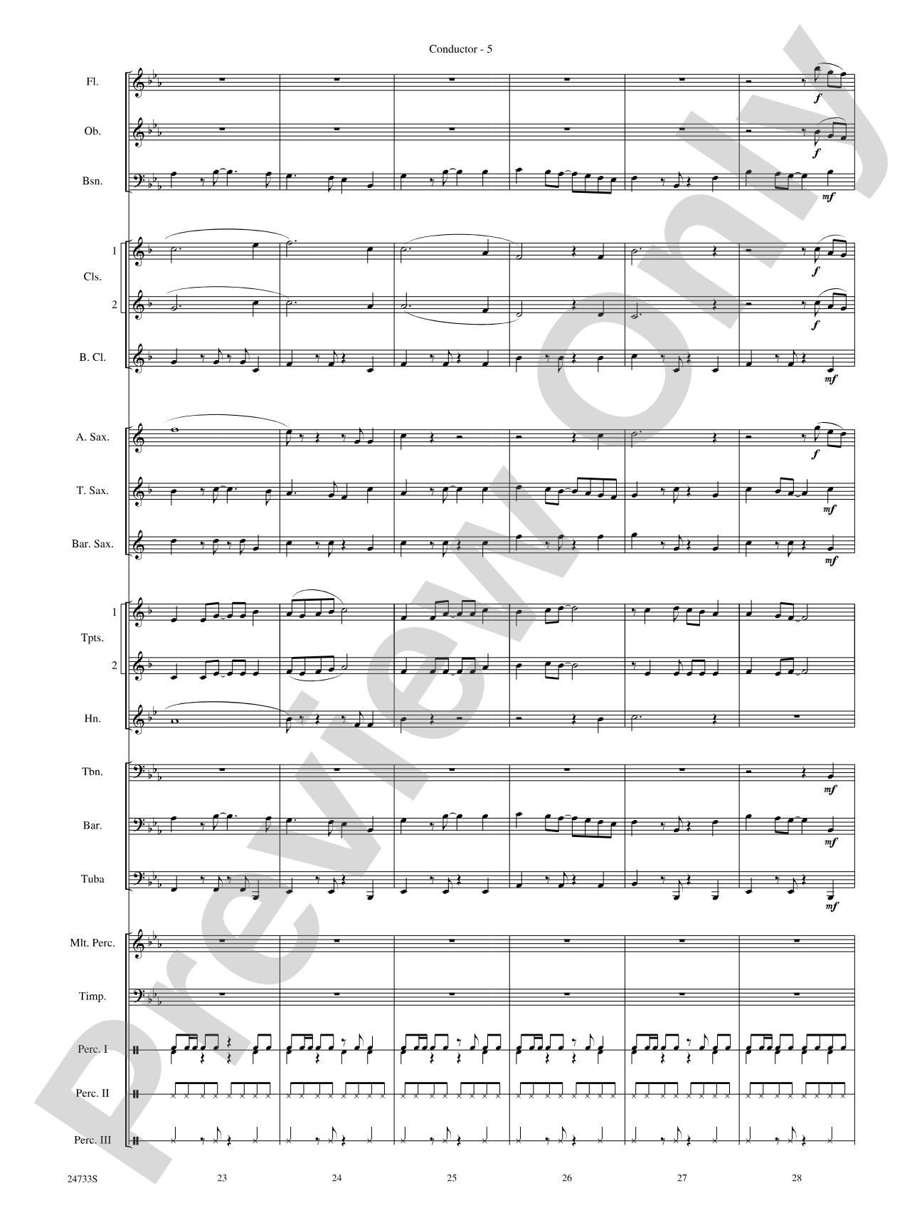Hey Mon (Calypso): Concert Band Conductor Score & Parts