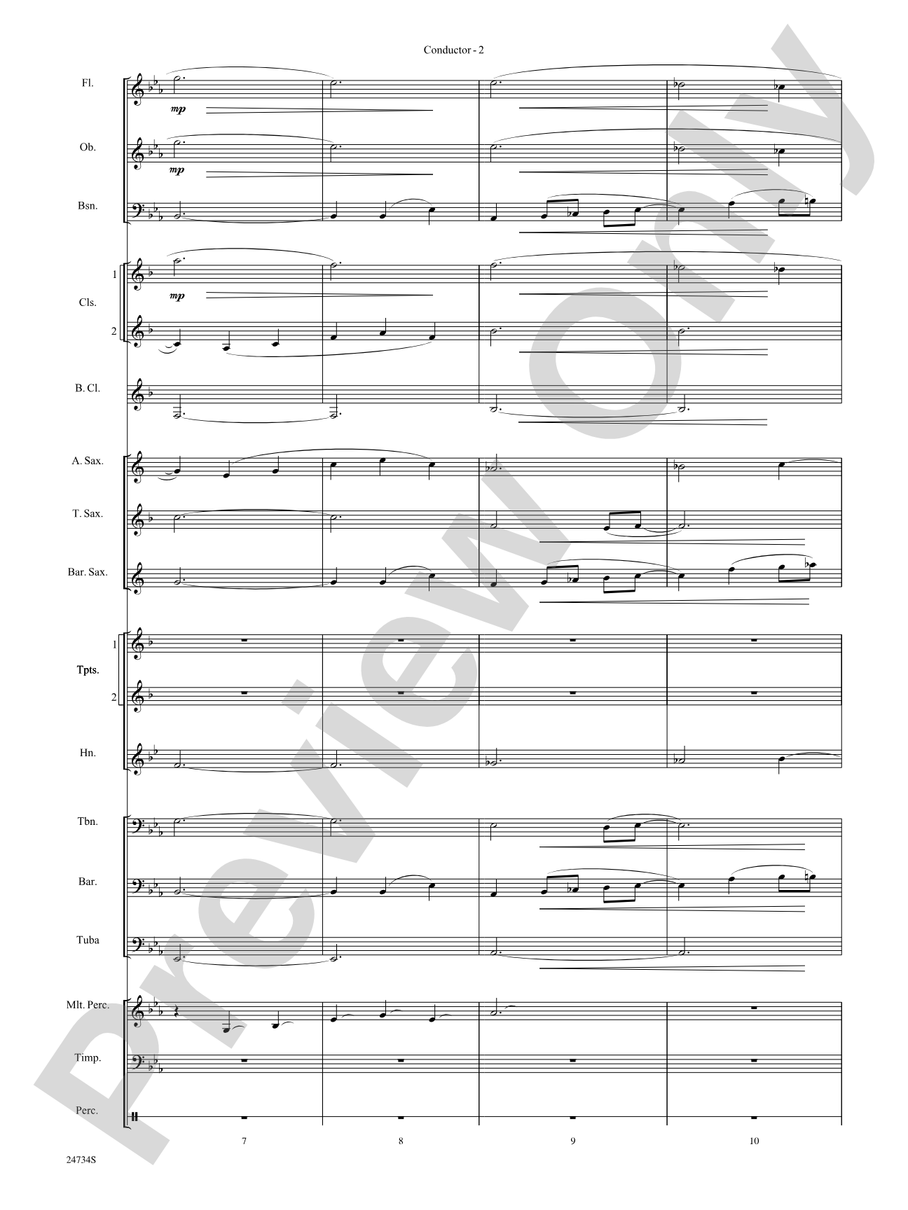 Nocturne (Opus 9, No. 2): Concert Band Conductor Score & Parts