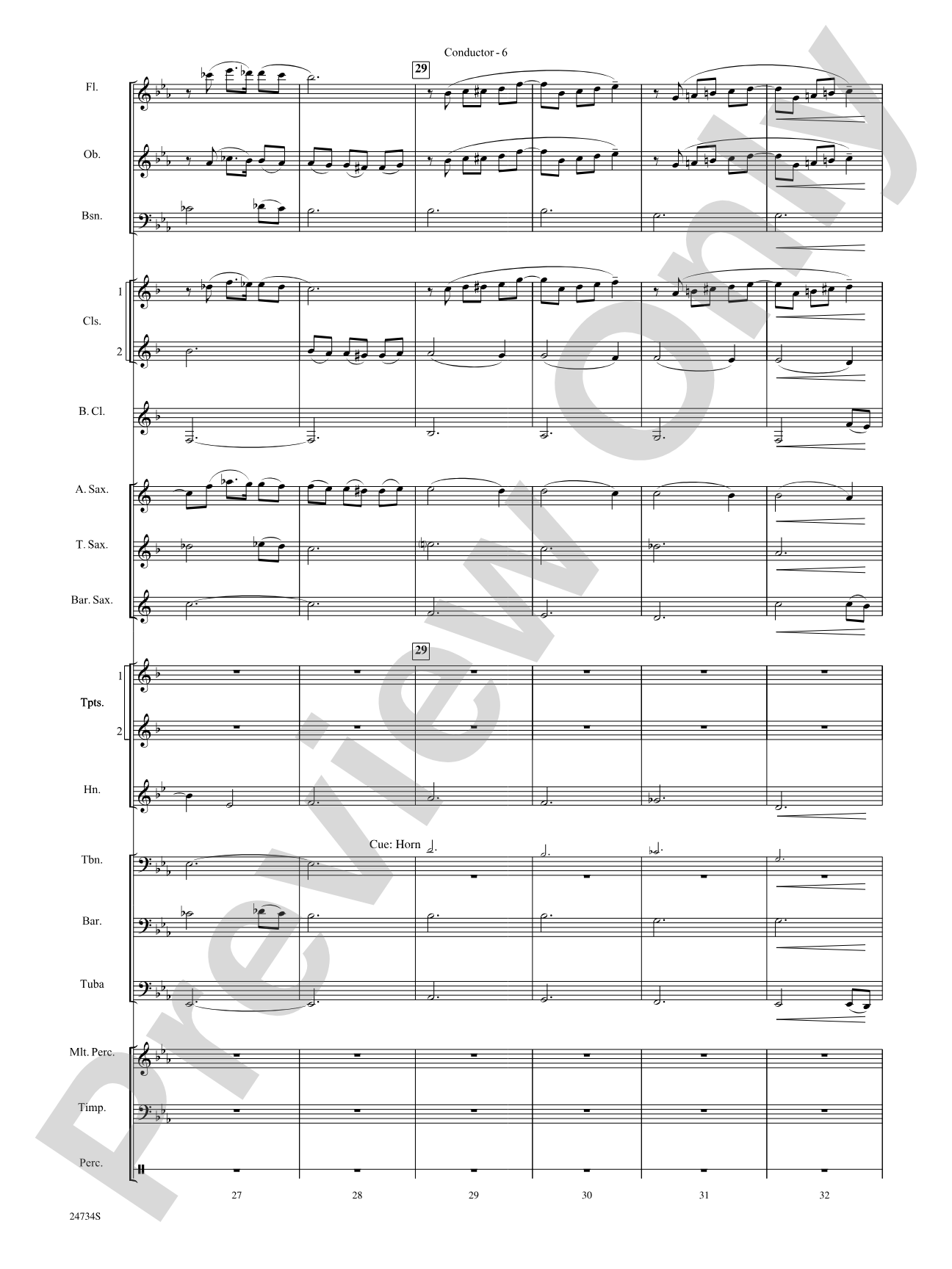 Nocturne (Opus 9, No. 2): Concert Band Conductor Score & Parts