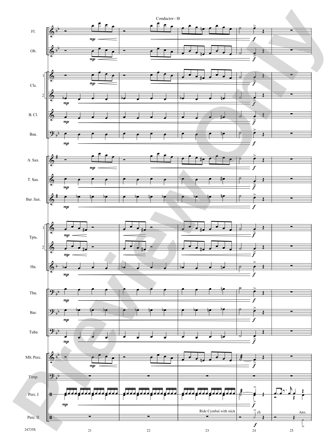 River Valley Legacy (I. River Echoes, II. Railroads, III. Machines, IV. Traditions): Concert Band Conductor Score & Parts