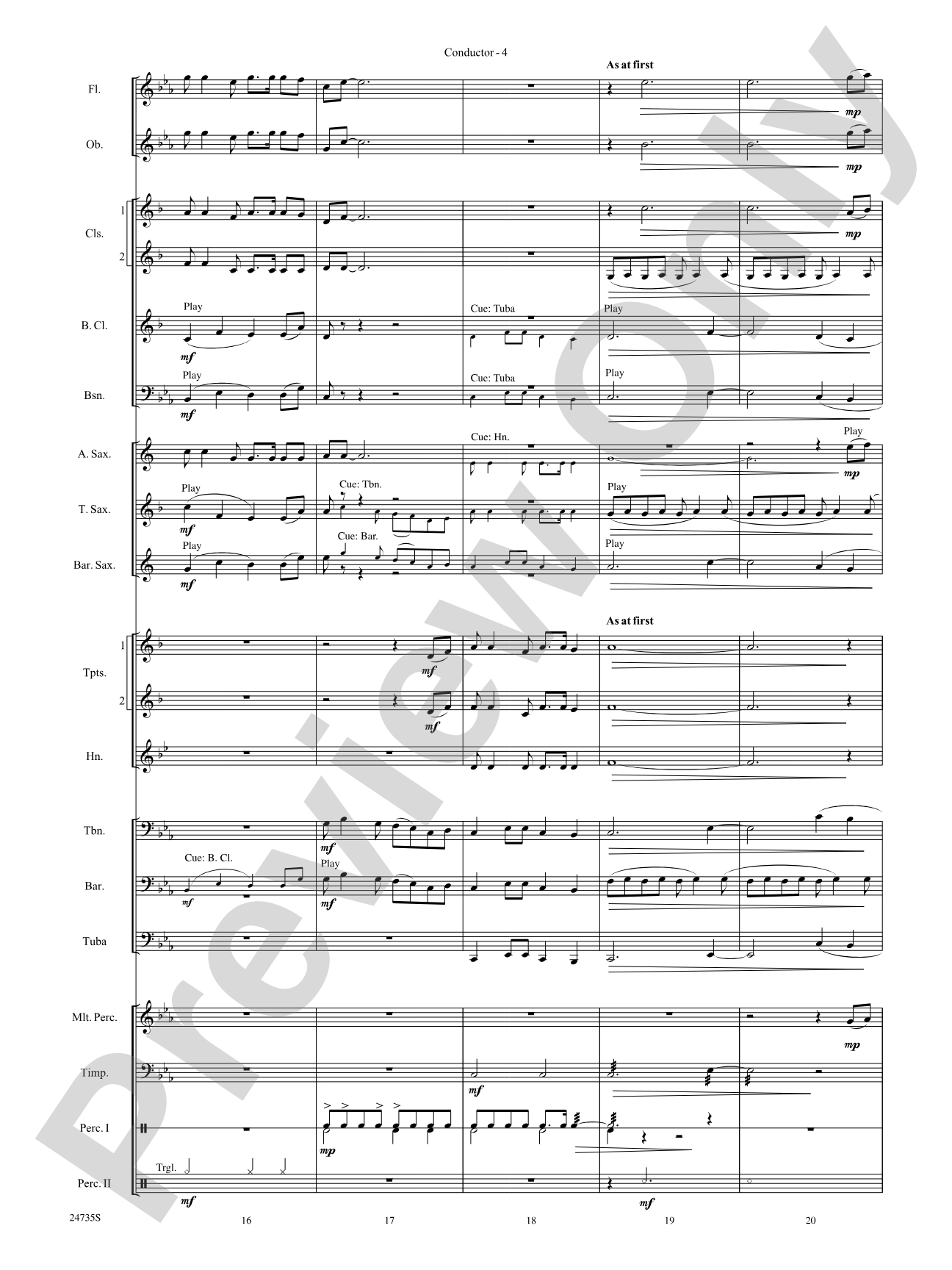 River Valley Legacy (I. River Echoes, II. Railroads, III. Machines, IV. Traditions): Concert Band Conductor Score & Parts