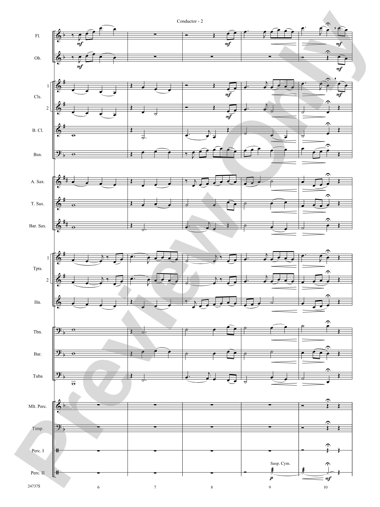 On the Wings of an Eagle: Concert Band Conductor Score & Parts