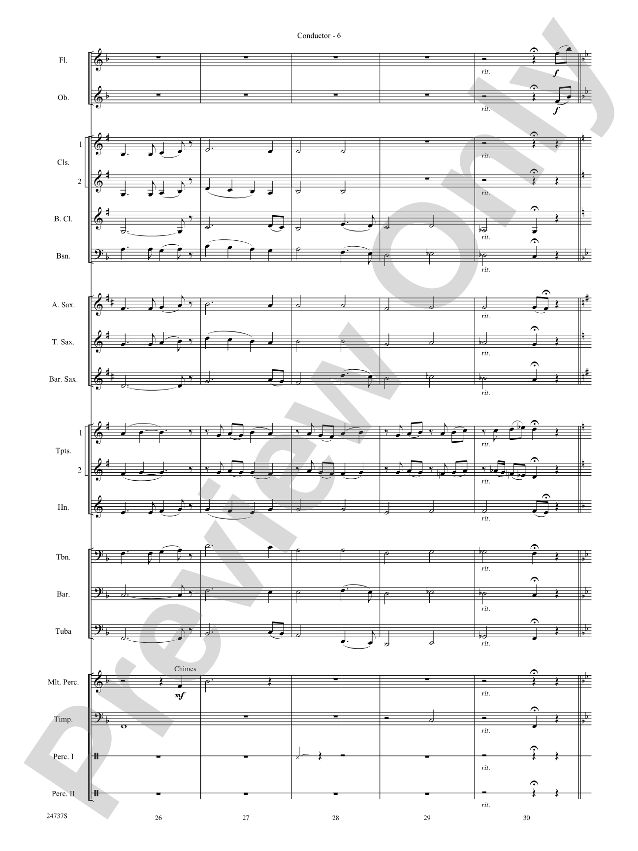 On the Wings of an Eagle: Concert Band Conductor Score & Parts