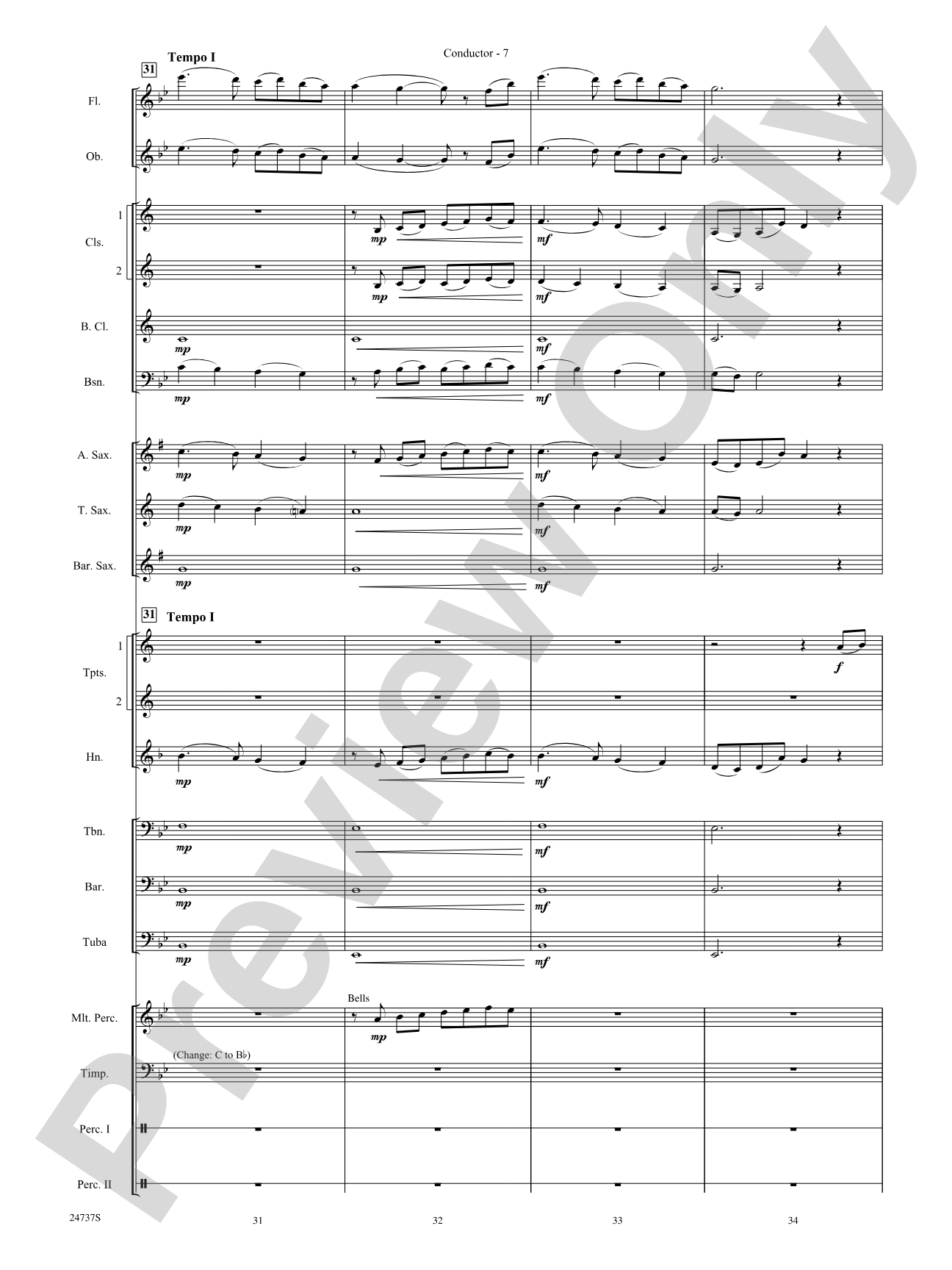 On the Wings of an Eagle: Concert Band Conductor Score & Parts