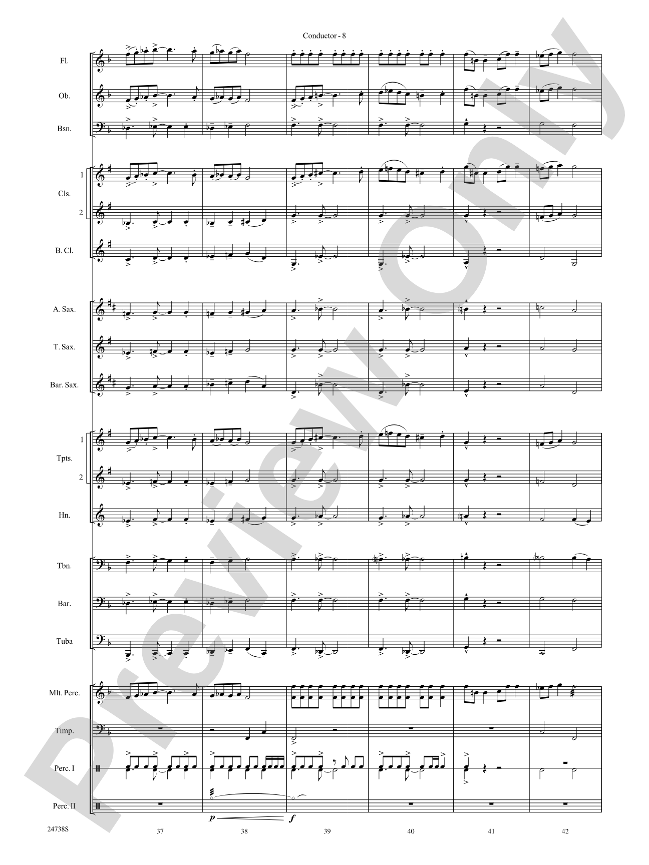 Paradox: Concert Band Conductor Score & Parts