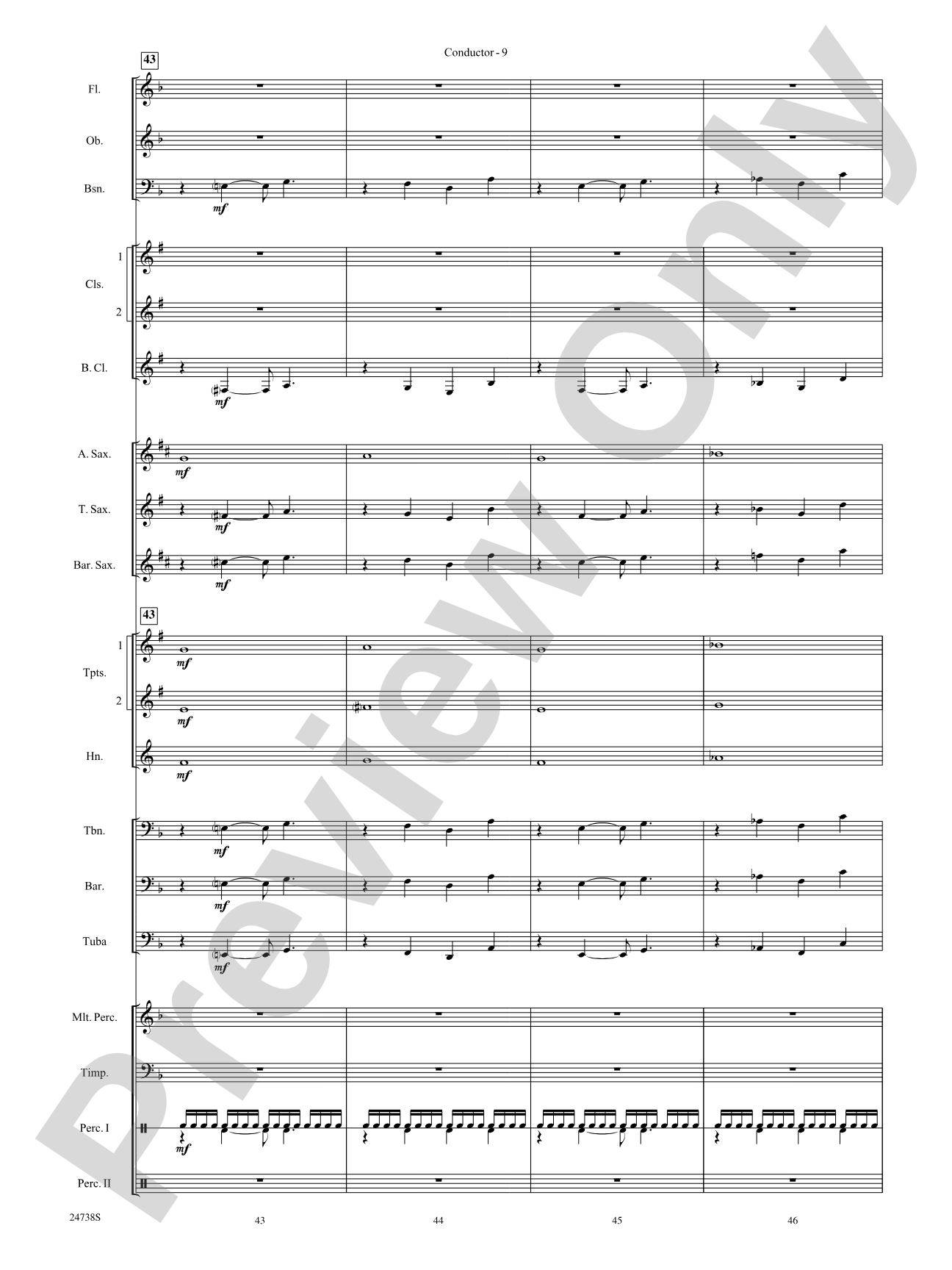 Paradox: Concert Band Conductor Score & Parts