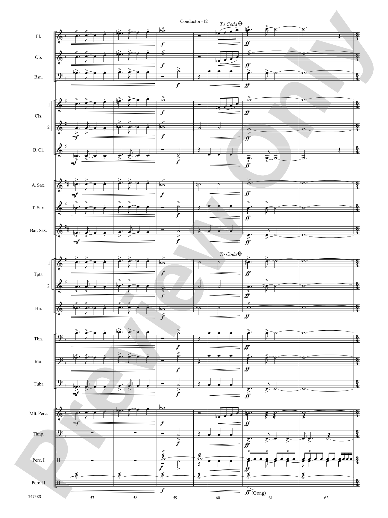 Paradox: Concert Band Conductor Score & Parts
