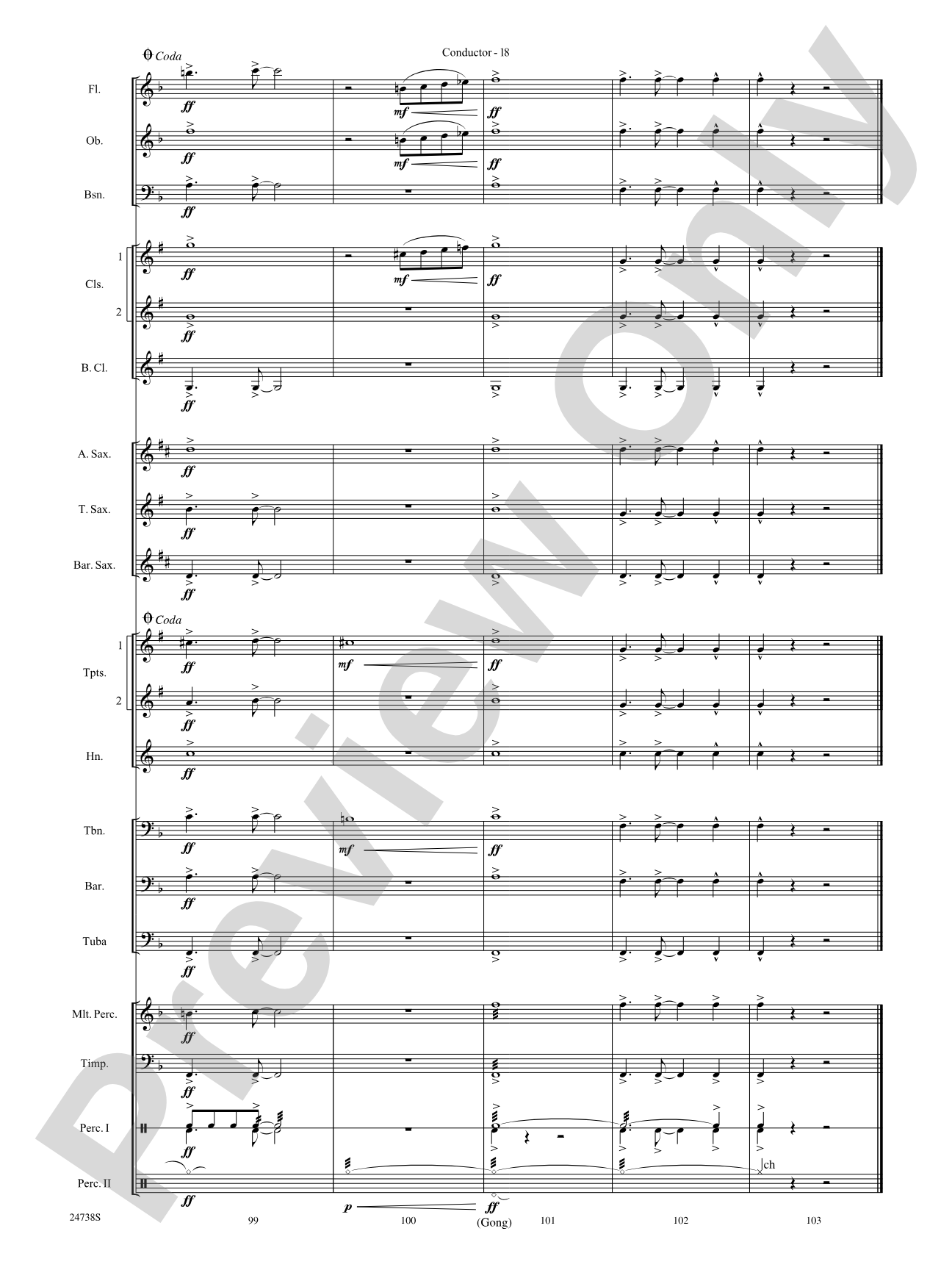 Paradox: Concert Band Conductor Score & Parts