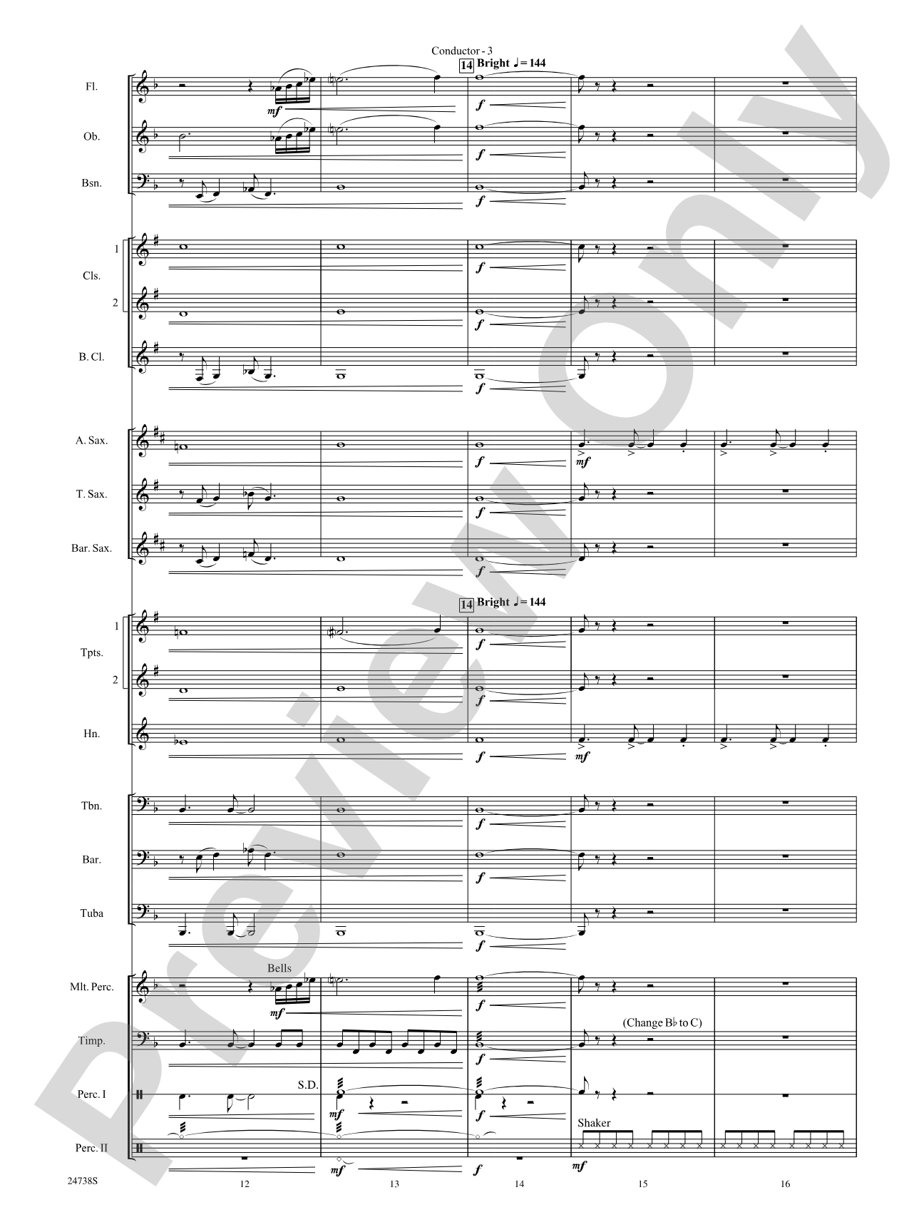 Paradox: Concert Band Conductor Score & Parts