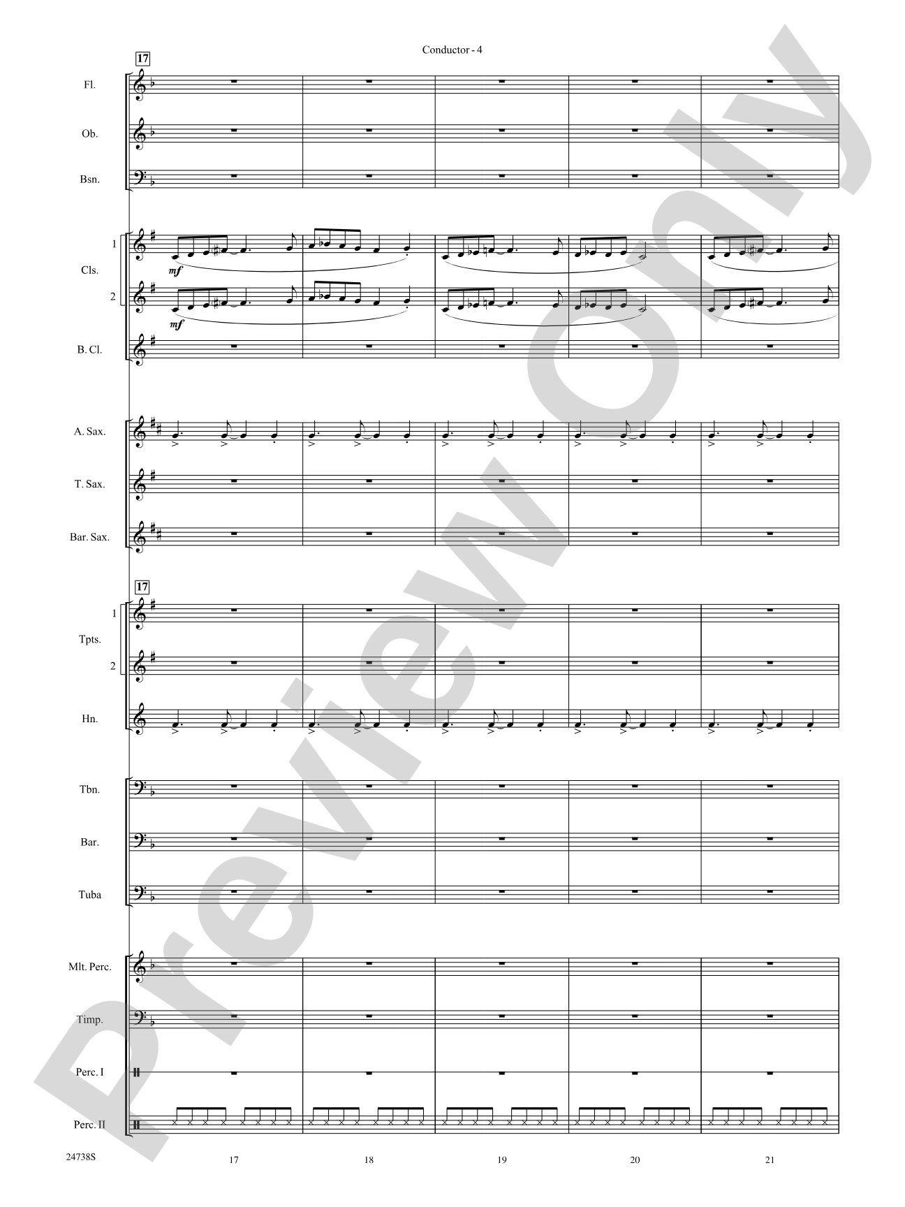 Paradox: Concert Band Conductor Score & Parts