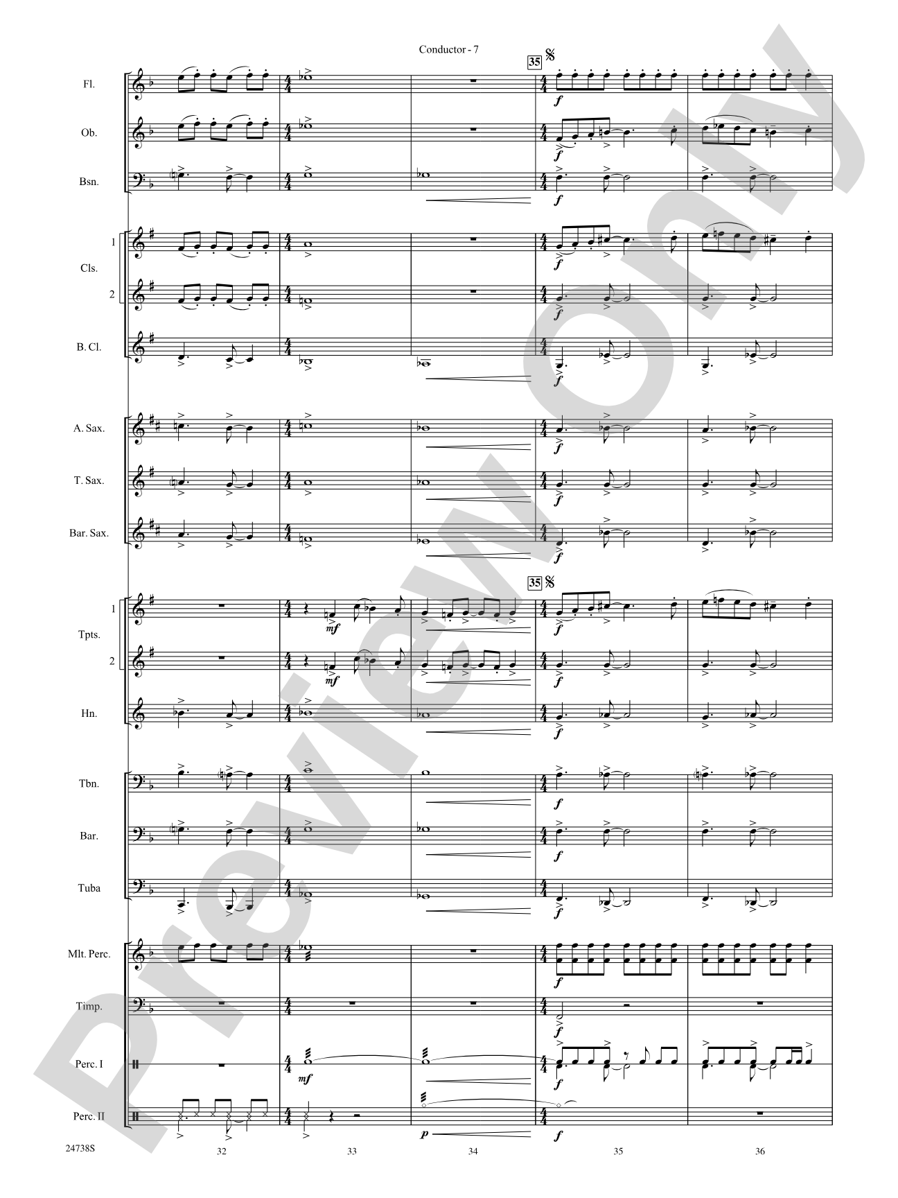 Paradox: Concert Band Conductor Score & Parts