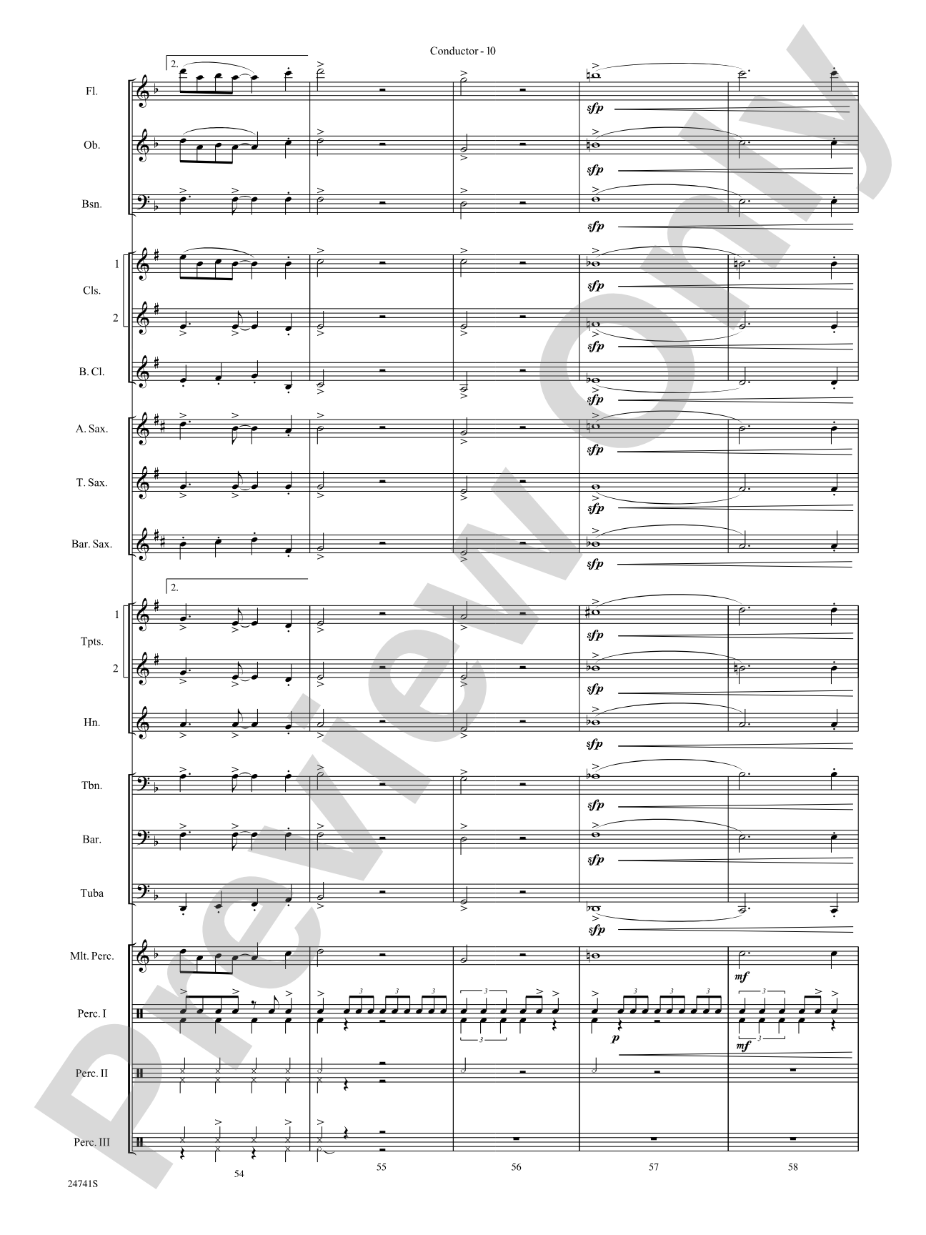 Swing, Santa, Swing: Concert Band Conductor Score & Parts