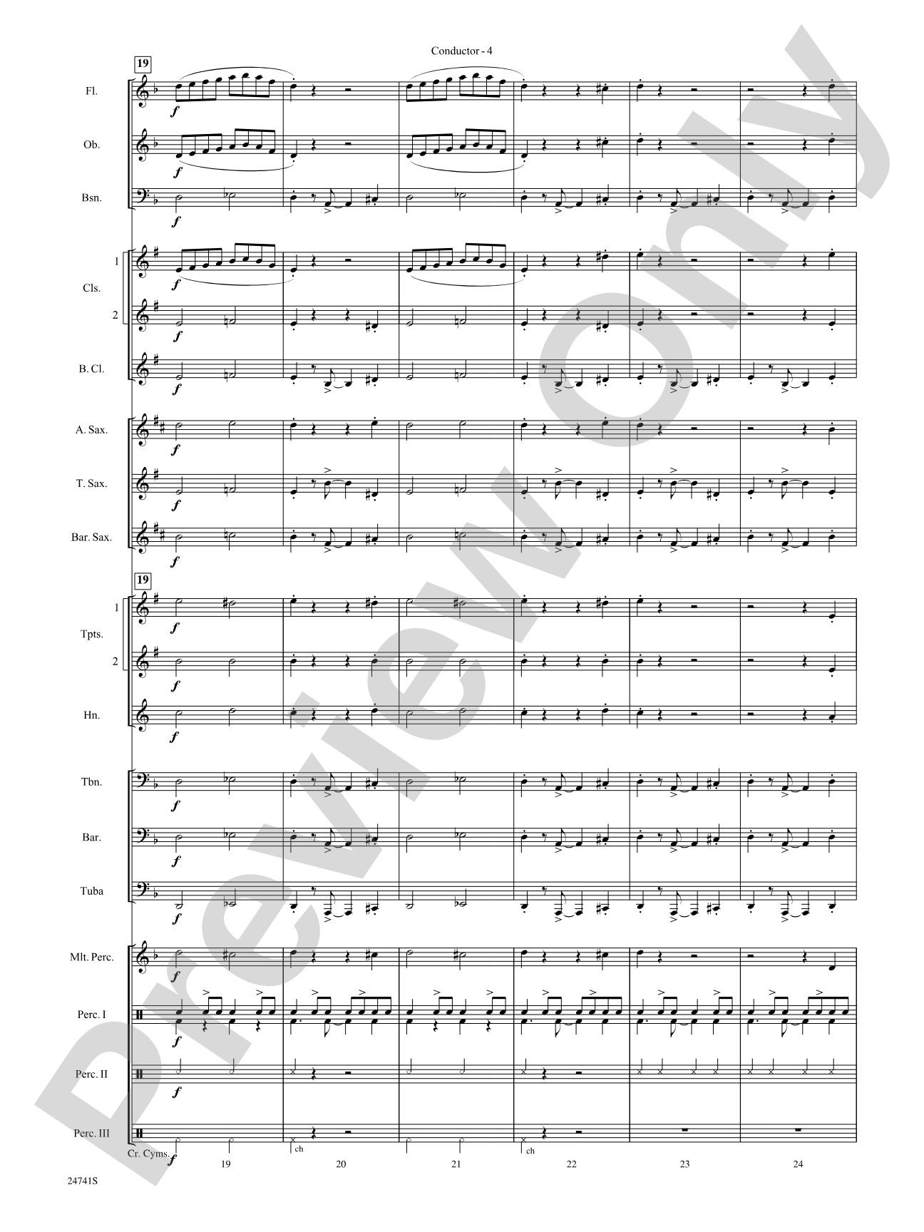 Swing, Santa, Swing: Concert Band Conductor Score & Parts