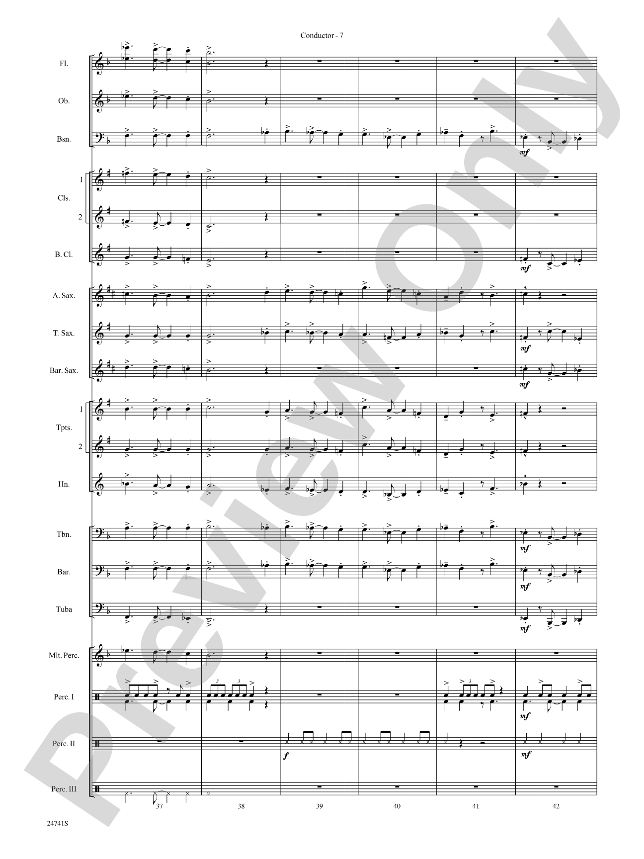 Swing, Santa, Swing: Concert Band Conductor Score & Parts