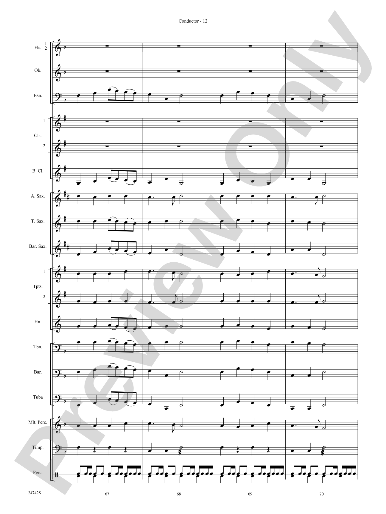 Music of Christmas Eve (Based on "It Came Upon the Midnight Clear," "Silent Night," and "Angels We Have Heard on High"): Concert Band Conductor Score & Parts