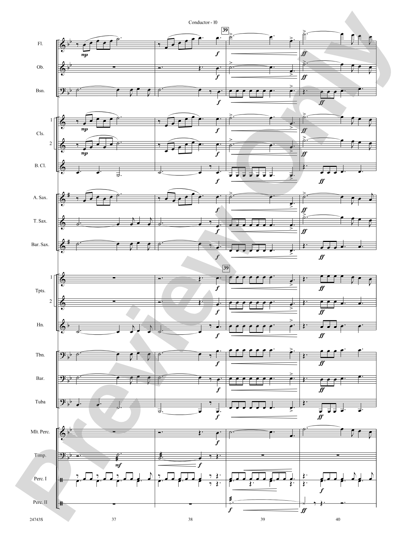 O Holy Night (Cantique de Noel): Concert Band Conductor Score & Parts