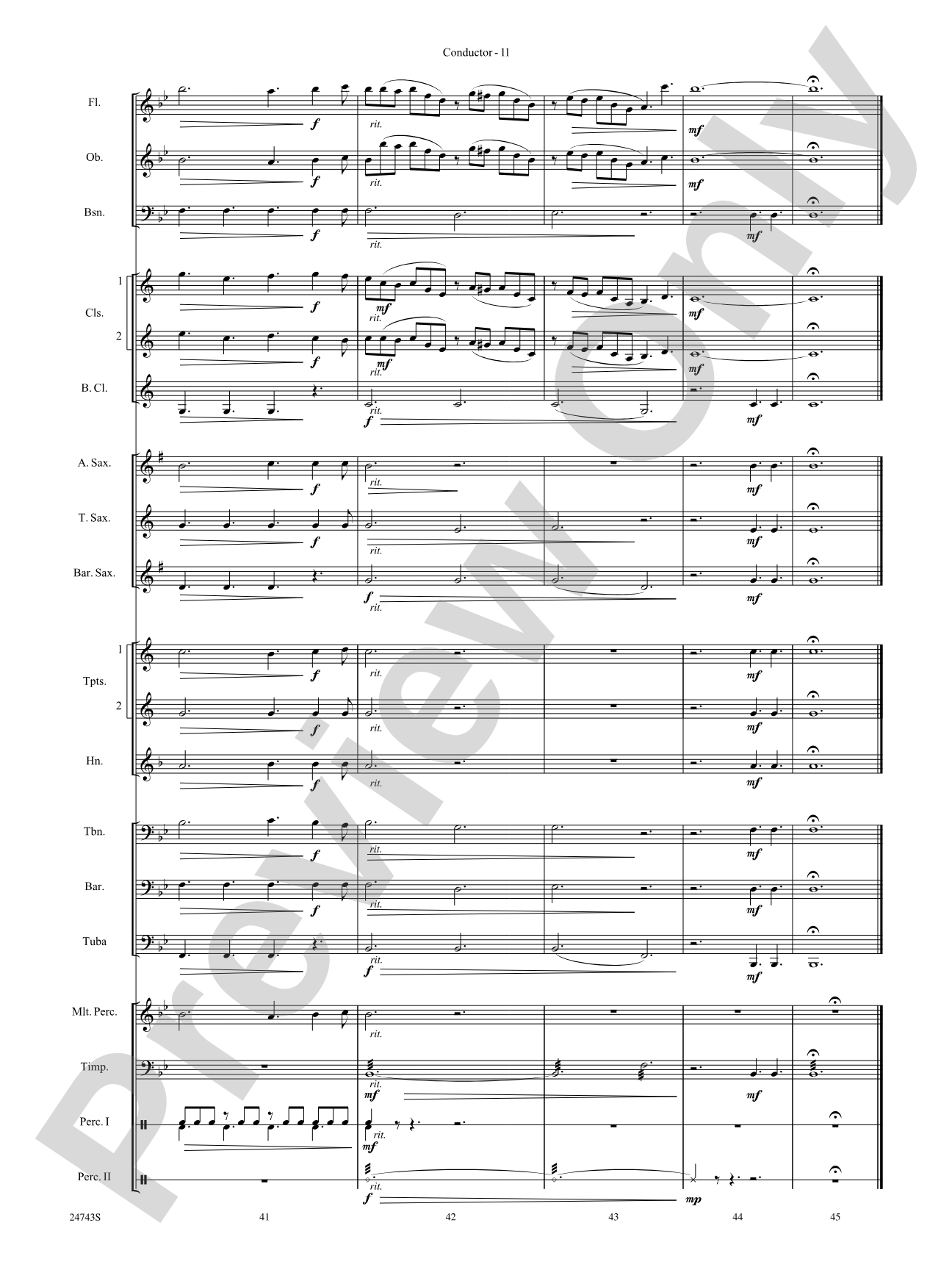 O Holy Night (Cantique de Noel): Concert Band Conductor Score & Parts