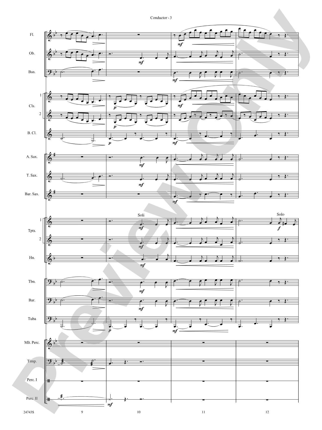 O Holy Night (Cantique de Noel): Concert Band Conductor Score & Parts