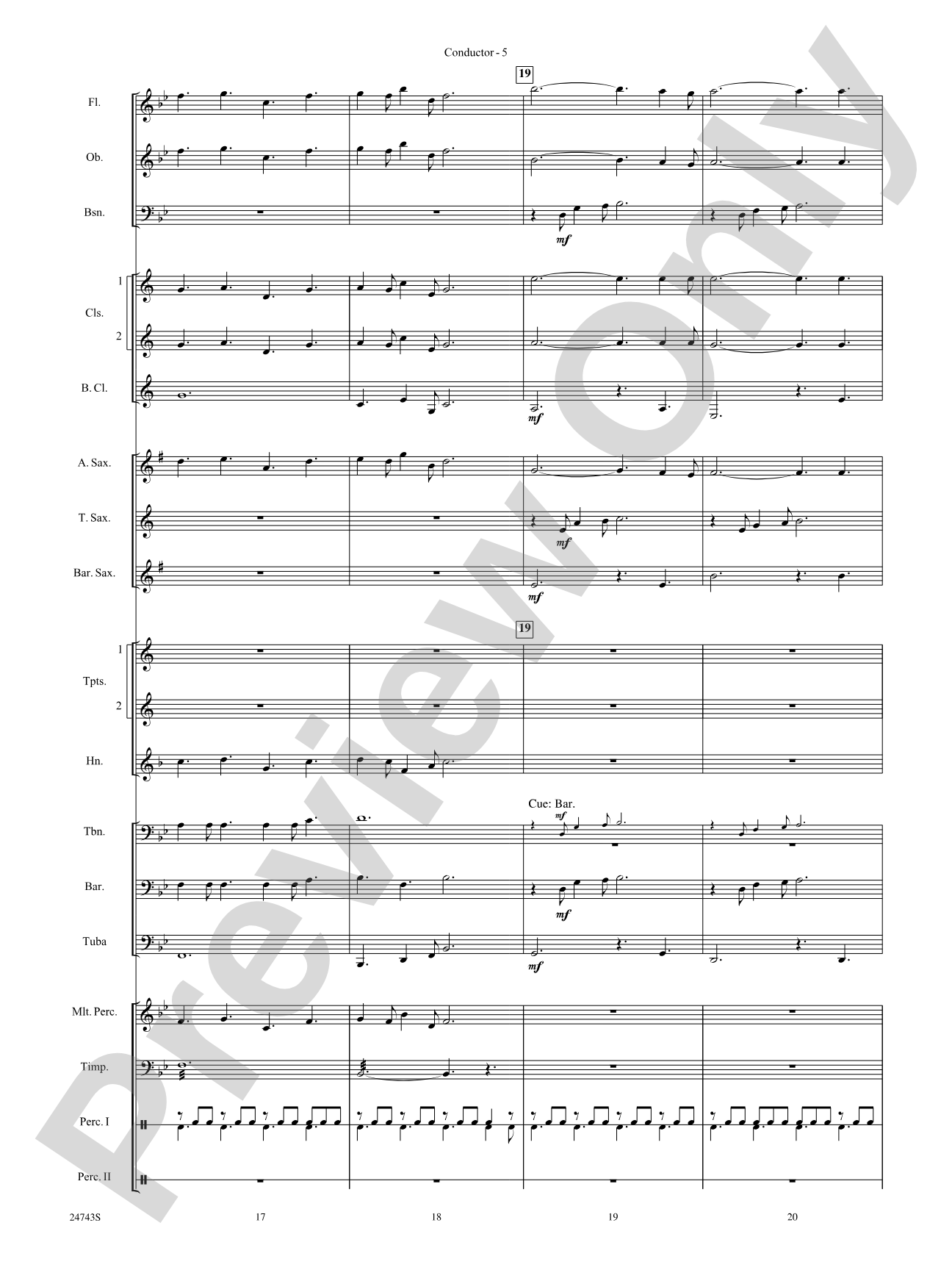 O Holy Night (Cantique de Noel): Concert Band Conductor Score & Parts