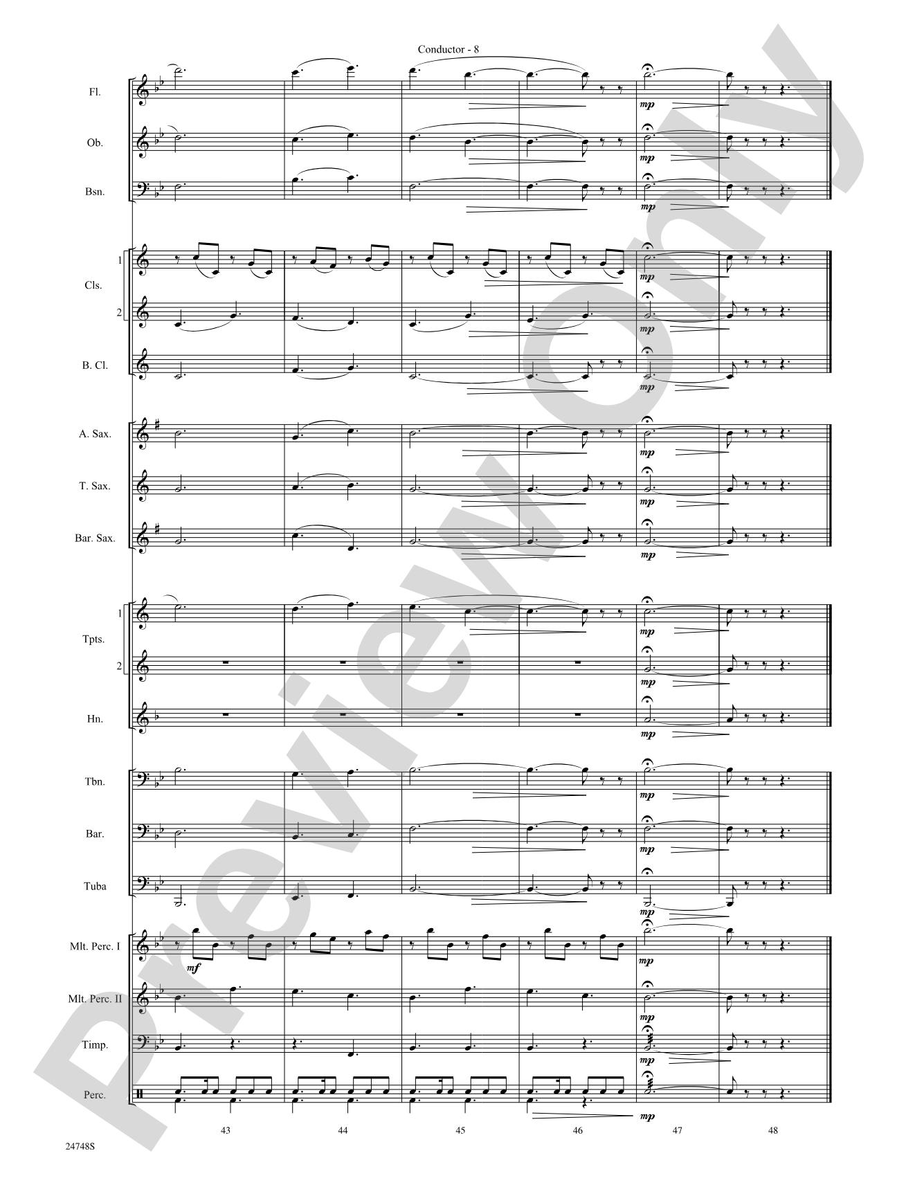 Everwood Theme: Concert Band Conductor Score & Parts