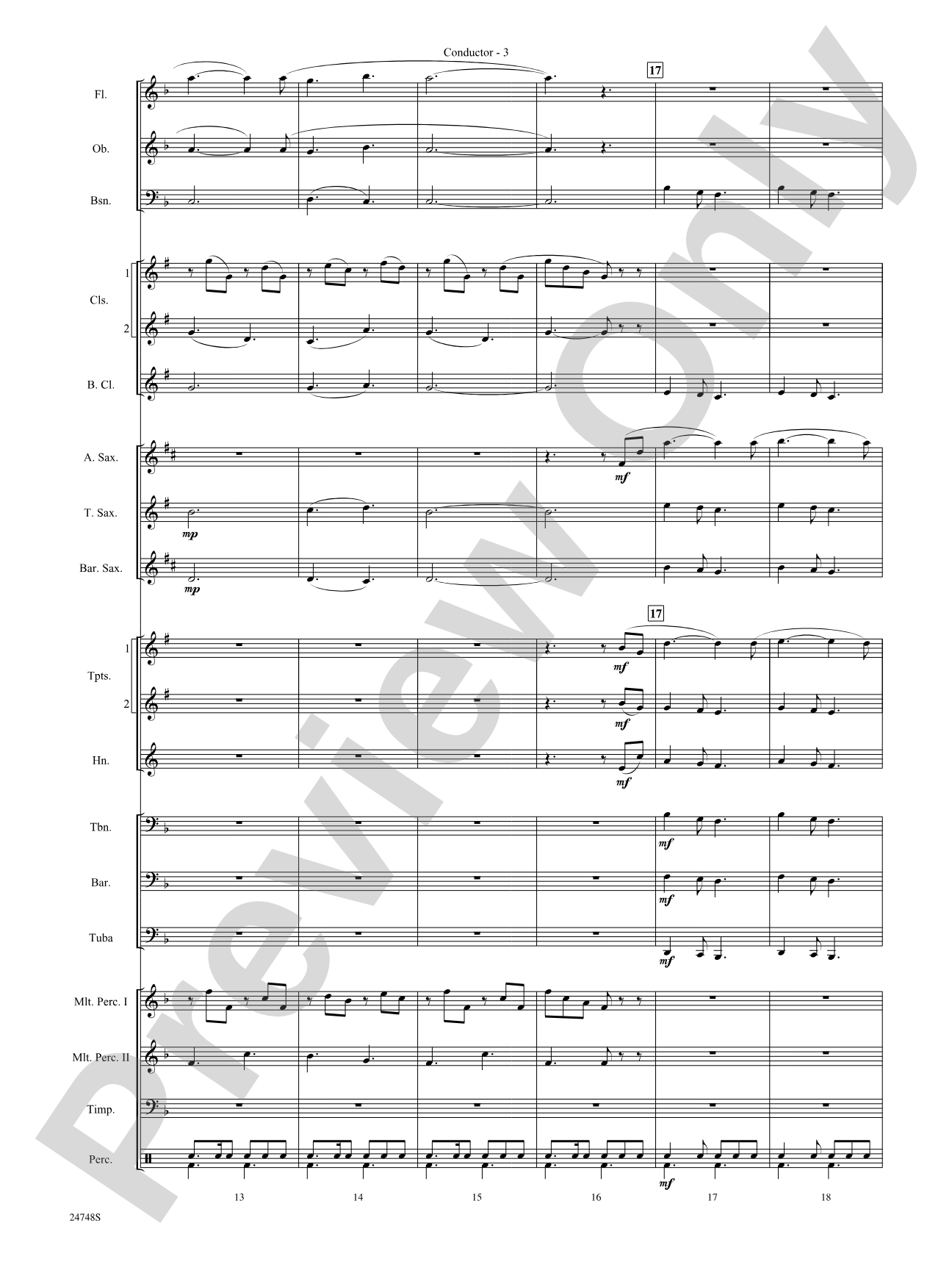 Everwood Theme: Concert Band Conductor Score & Parts