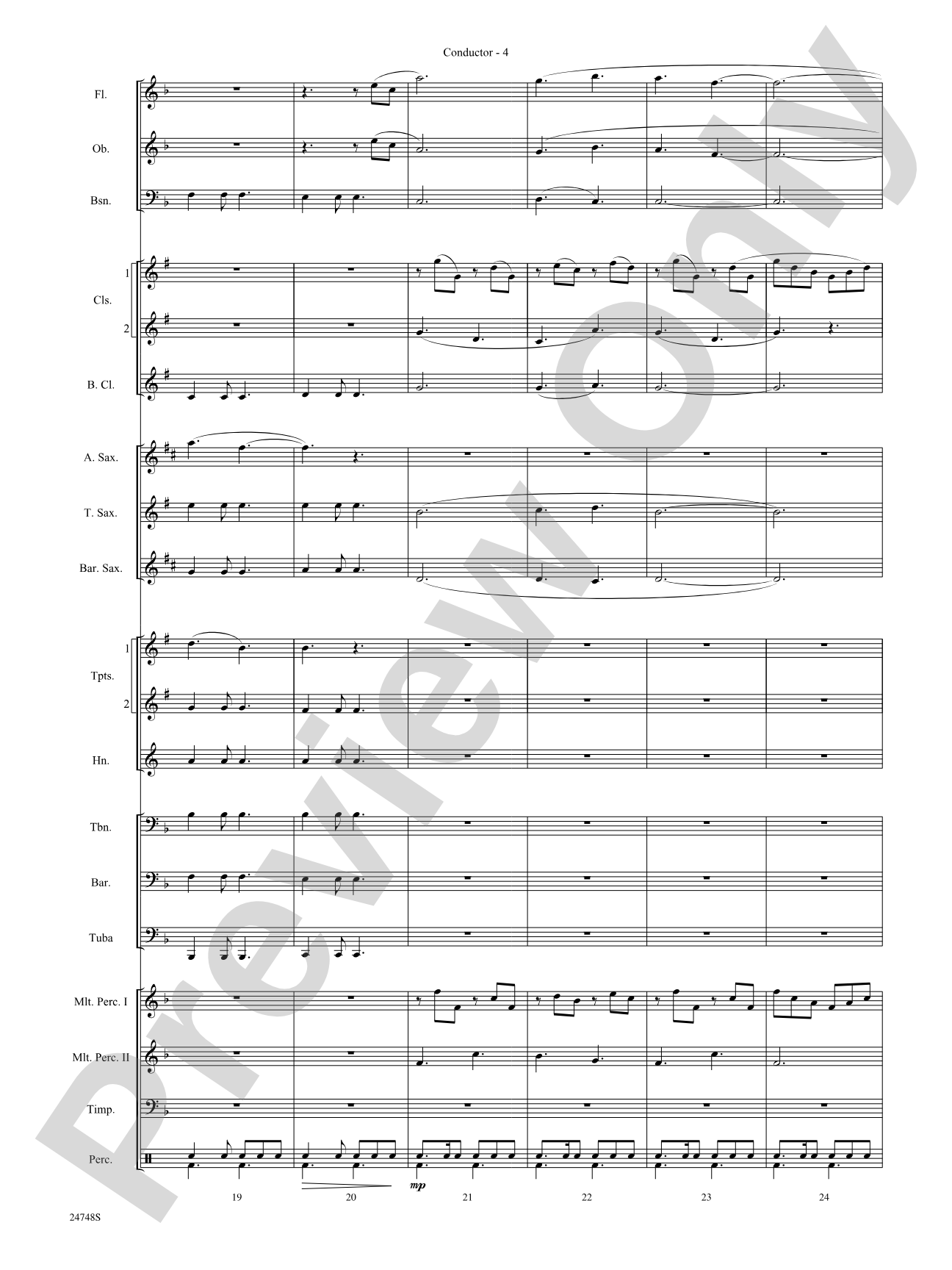 Everwood Theme: Concert Band Conductor Score & Parts