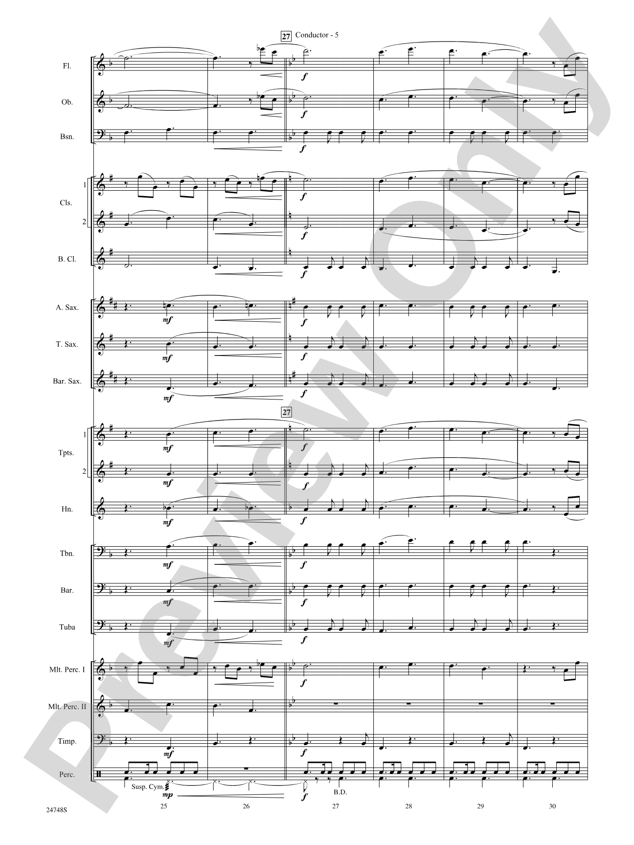 Everwood Theme: Concert Band Conductor Score & Parts