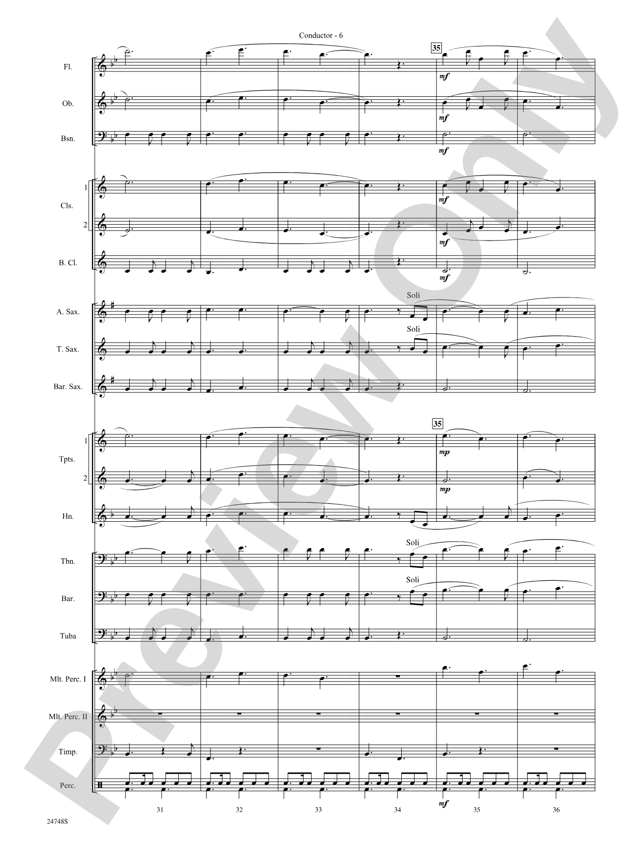 Everwood Theme: Concert Band Conductor Score & Parts