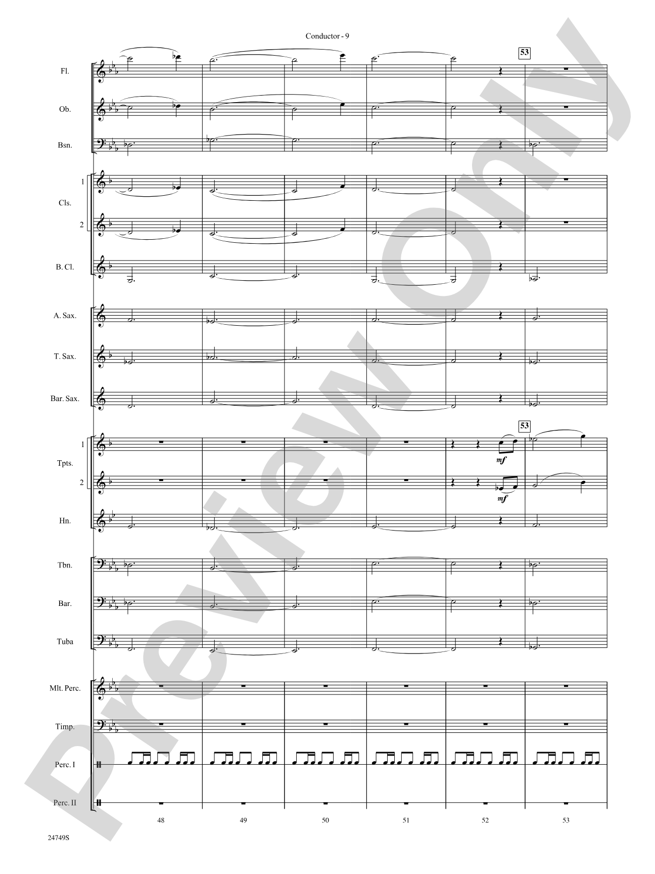 March of the Penguins, Opening Theme from (The Harshest Place on Earth): Concert Band Conductor Score & Parts