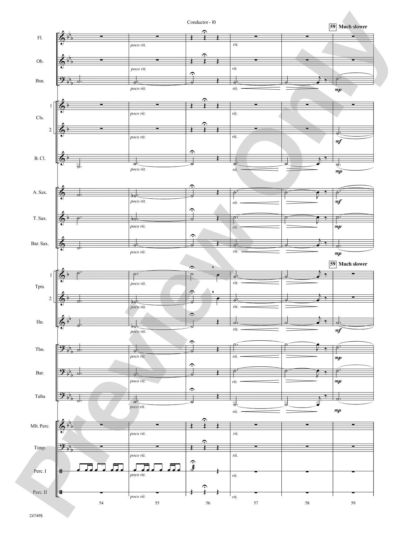 March of the Penguins, Opening Theme from (The Harshest Place on Earth): Concert Band Conductor Score & Parts