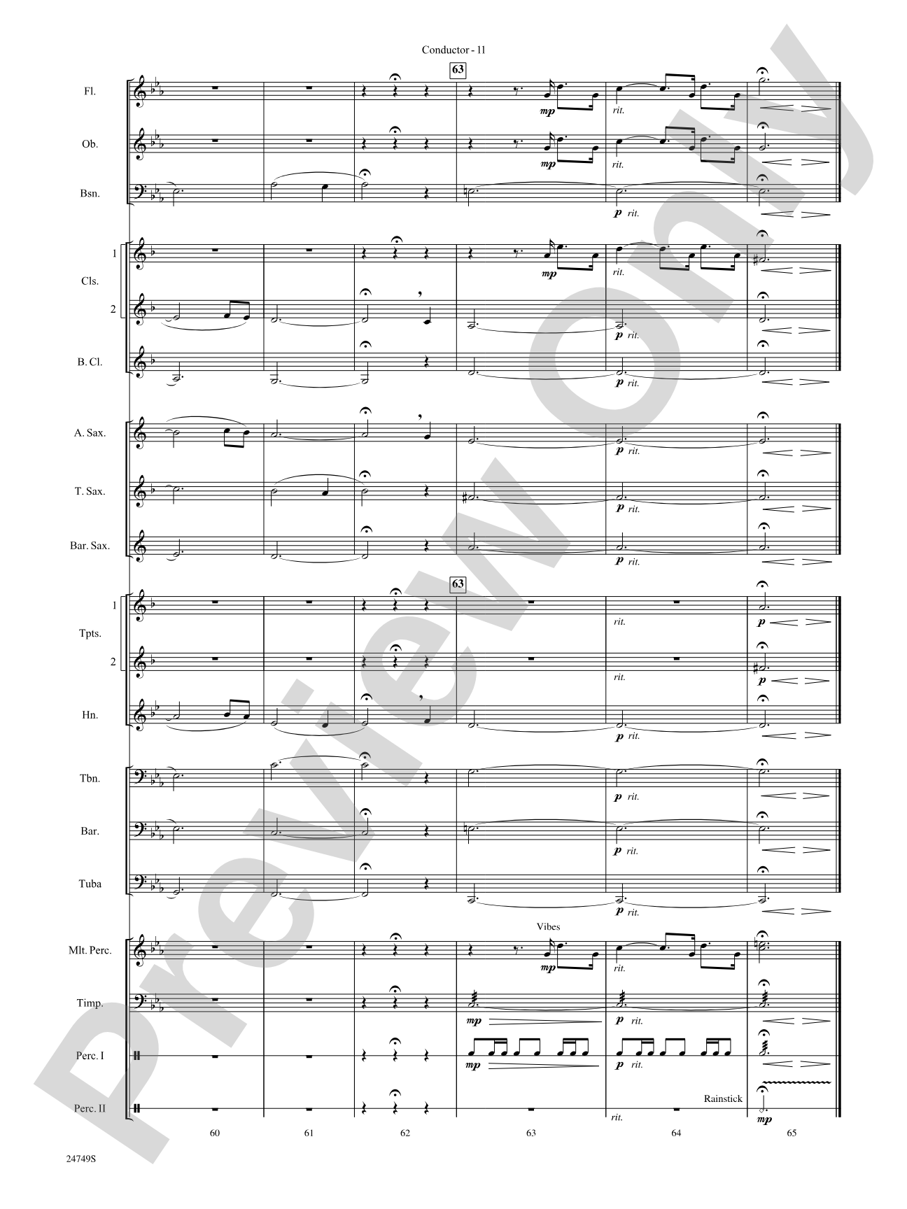 March of the Penguins, Opening Theme from (The Harshest Place on Earth): Concert Band Conductor Score & Parts