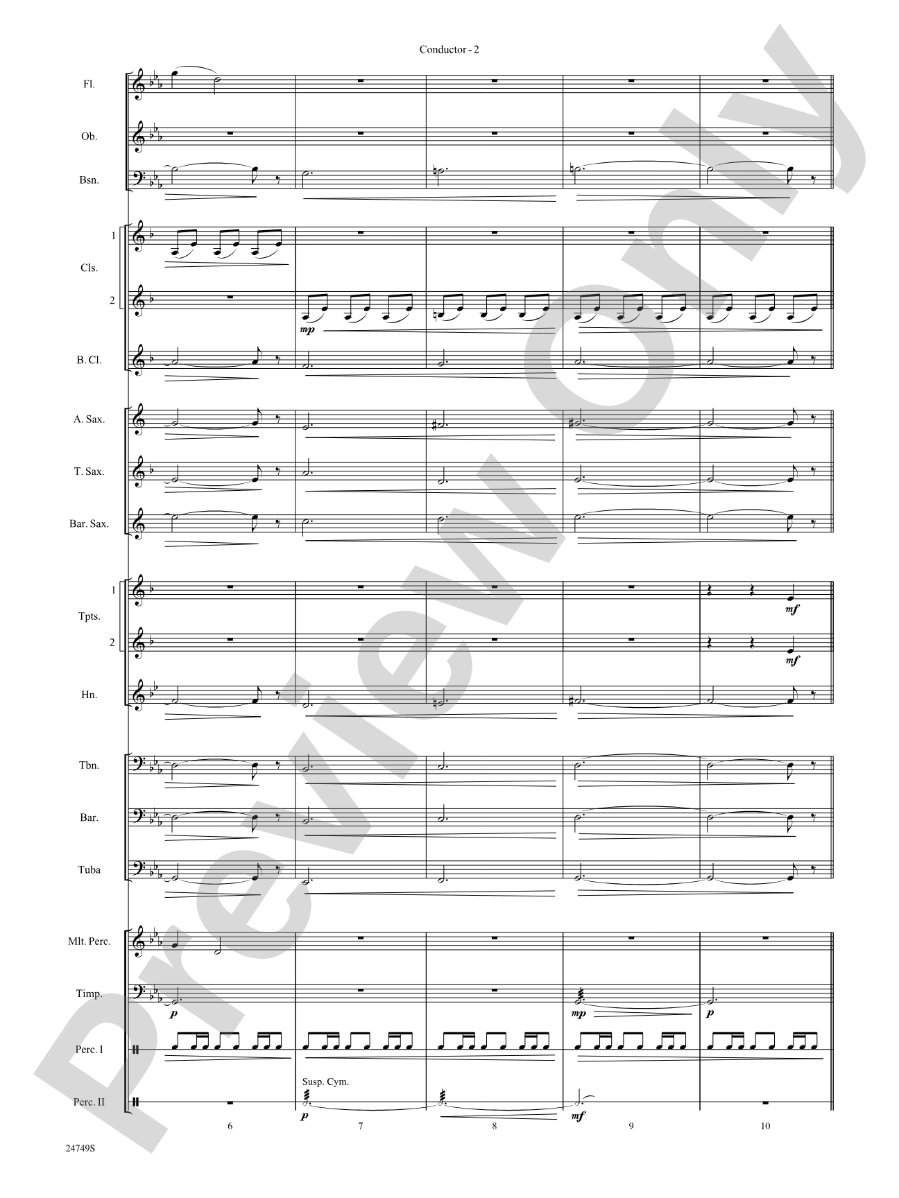 March of the Penguins, Opening Theme from (The Harshest Place on Earth): Concert Band Conductor Score & Parts