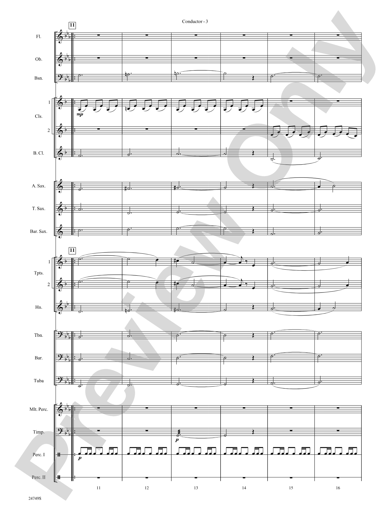 March of the Penguins, Opening Theme from (The Harshest Place on Earth): Concert Band Conductor Score & Parts