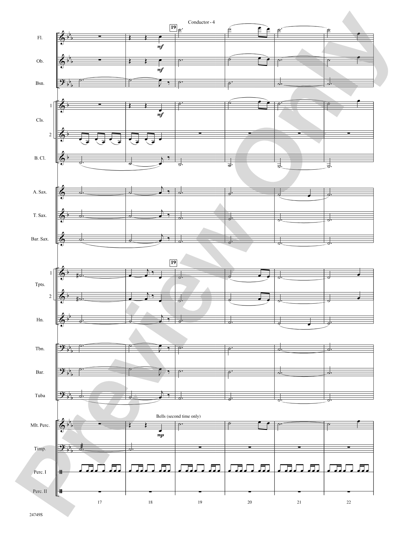 March of the Penguins, Opening Theme from (The Harshest Place on Earth): Concert Band Conductor Score & Parts