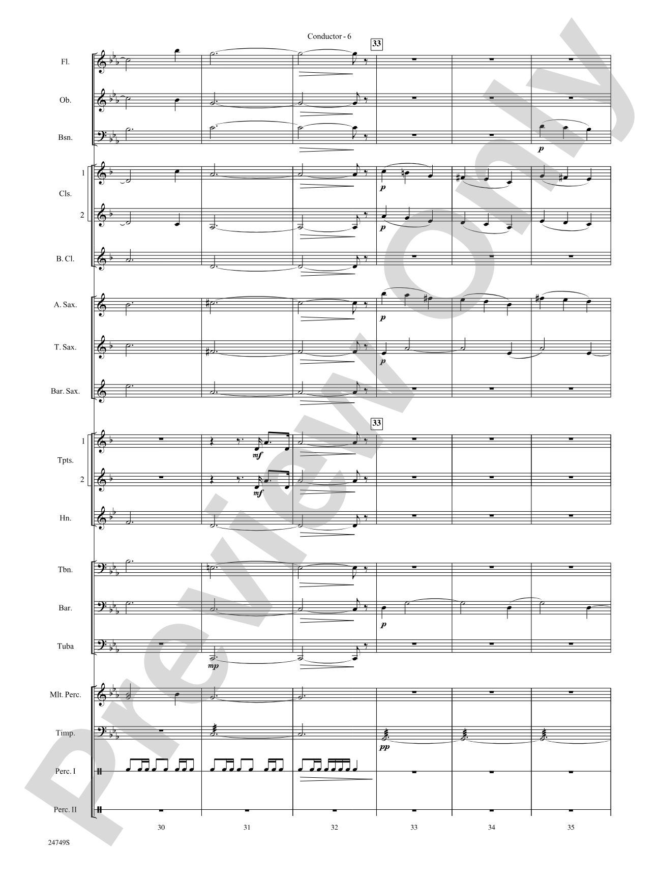 March of the Penguins, Opening Theme from (The Harshest Place on Earth): Concert Band Conductor Score & Parts