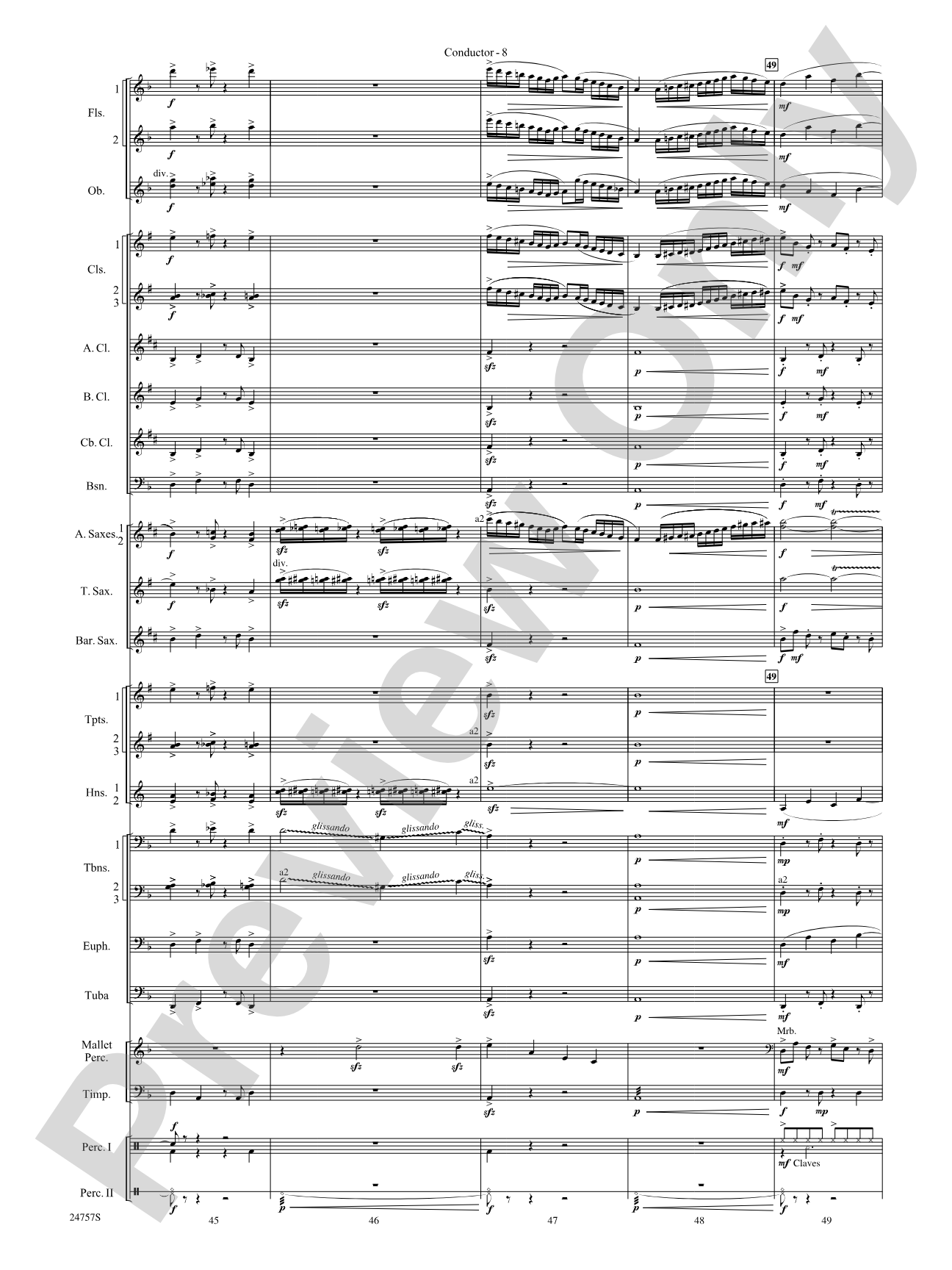 Currents: Concert Band Conductor Score & Parts
