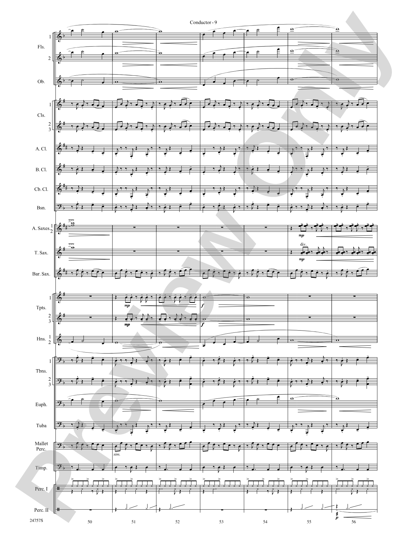 Currents: Concert Band Conductor Score & Parts