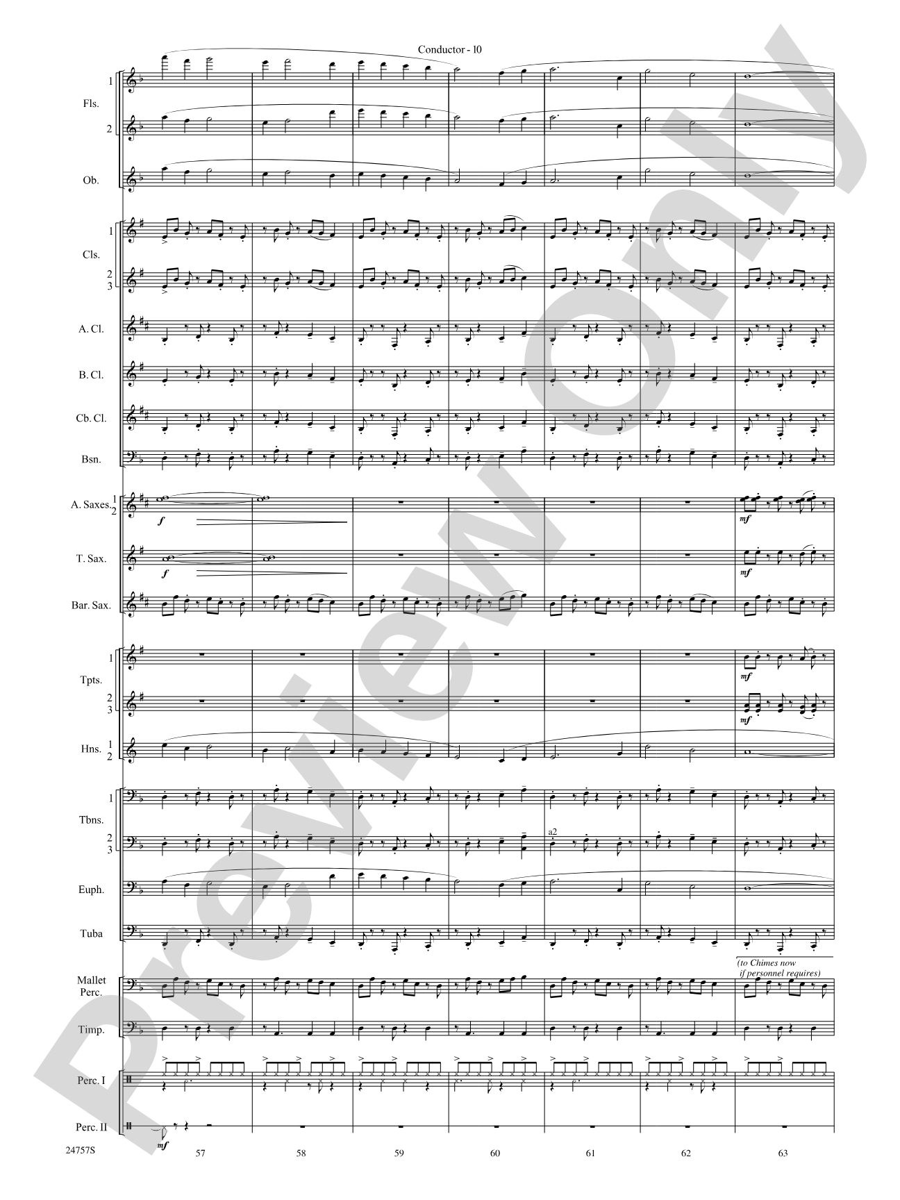 Currents: Concert Band Conductor Score & Parts