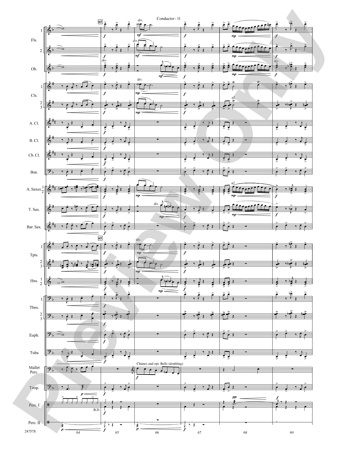 Currents: Concert Band Conductor Score & Parts