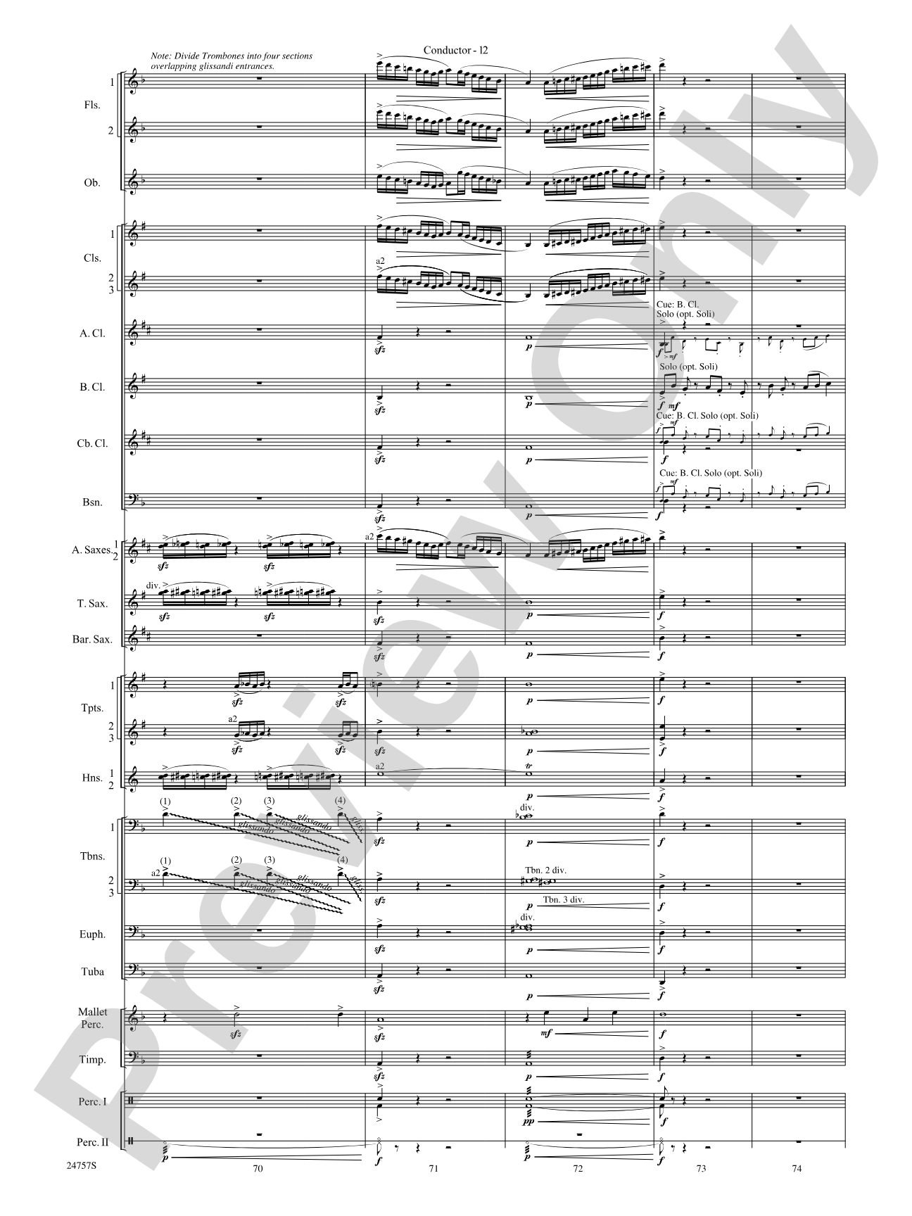 Currents: Concert Band Conductor Score & Parts