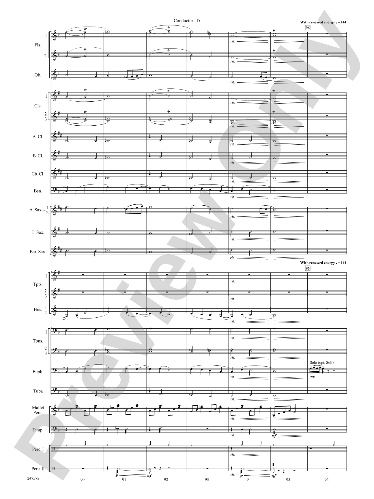 Currents: Concert Band Conductor Score & Parts