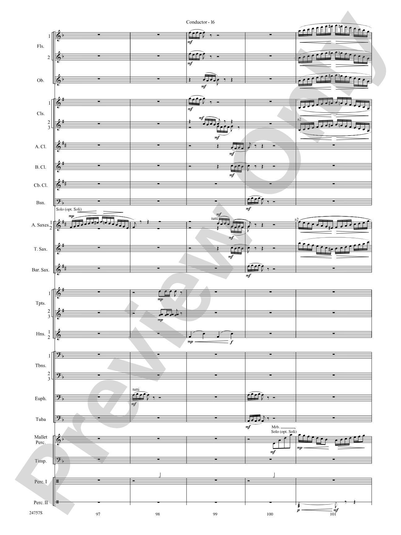 Currents: Concert Band Conductor Score & Parts