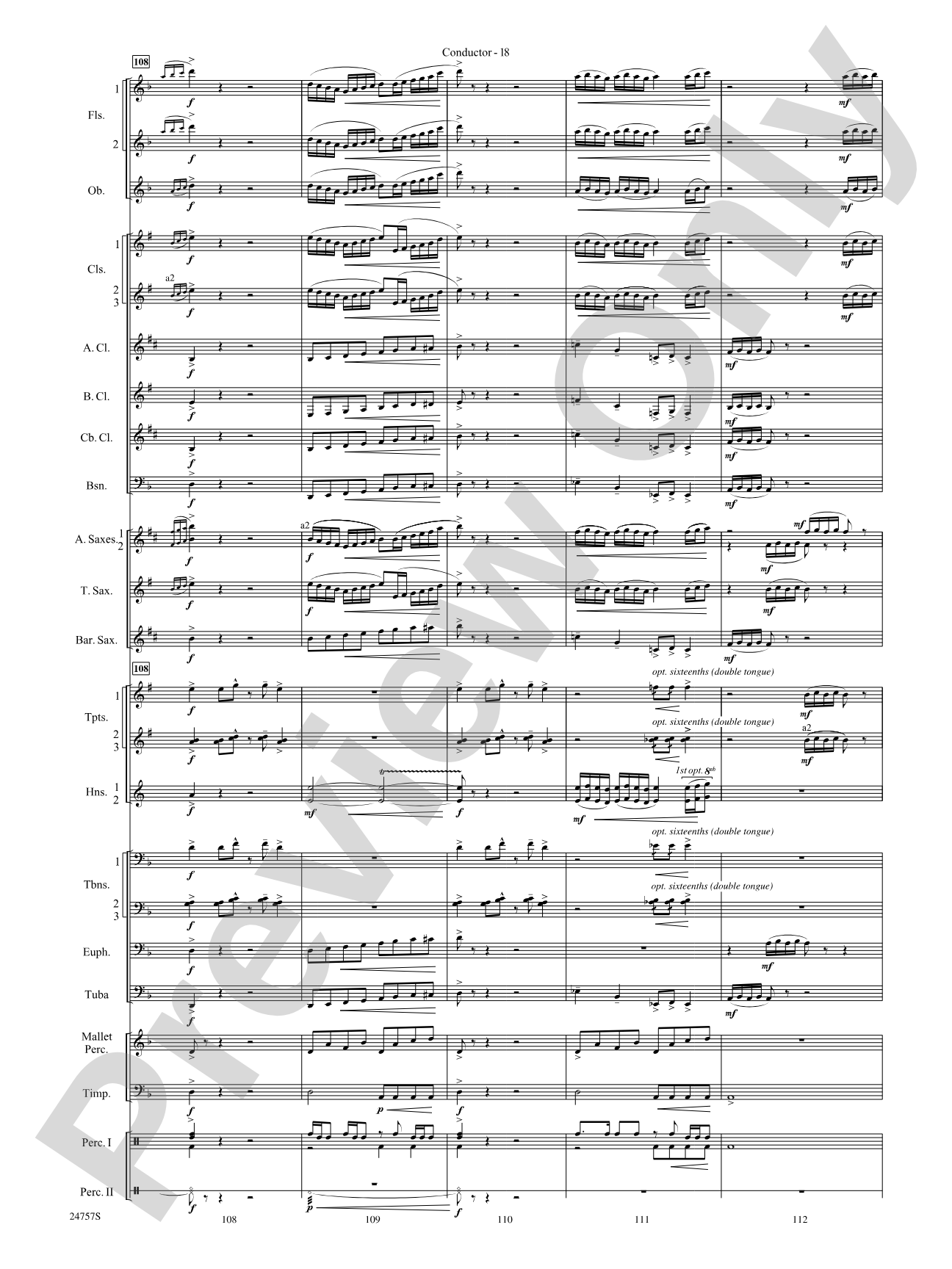 Currents: Concert Band Conductor Score & Parts