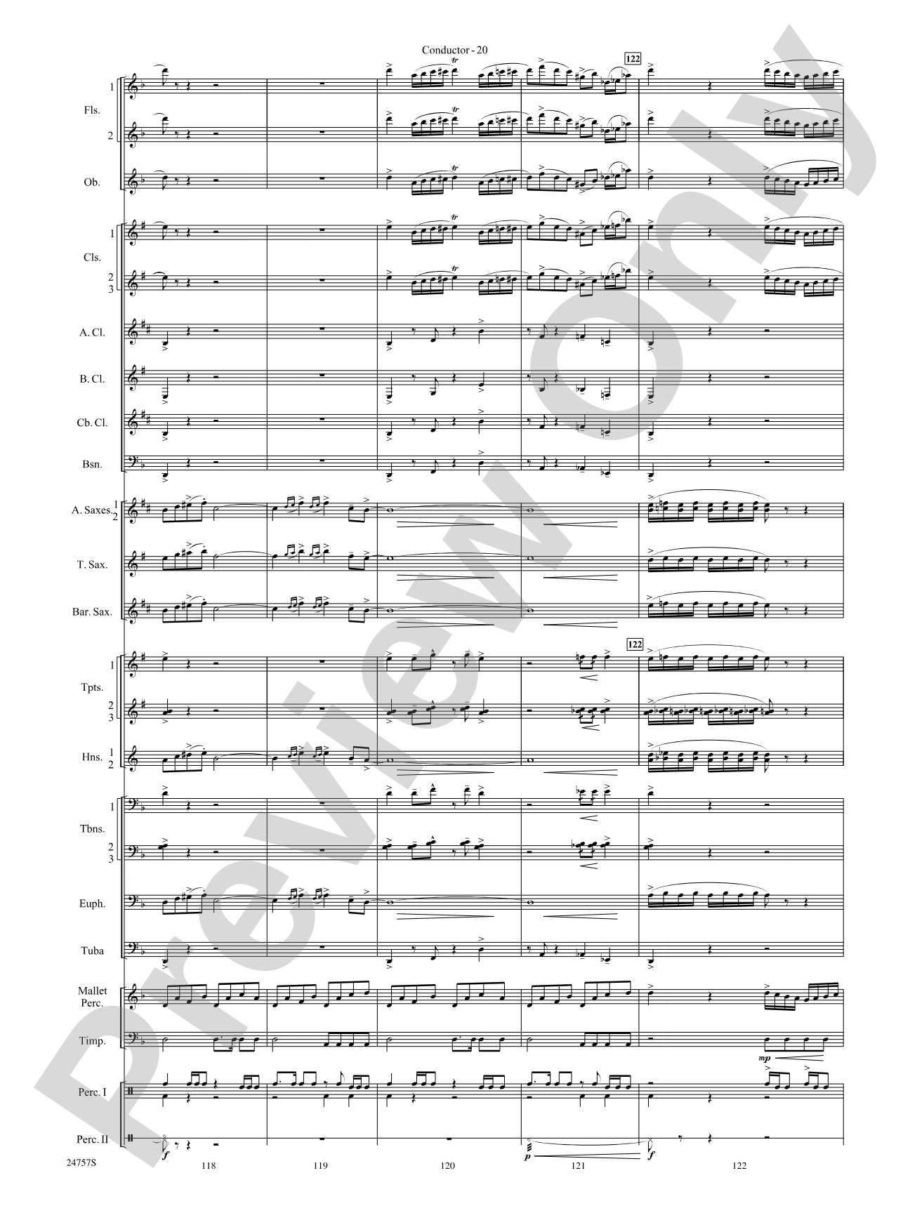 Currents: Concert Band Conductor Score & Parts