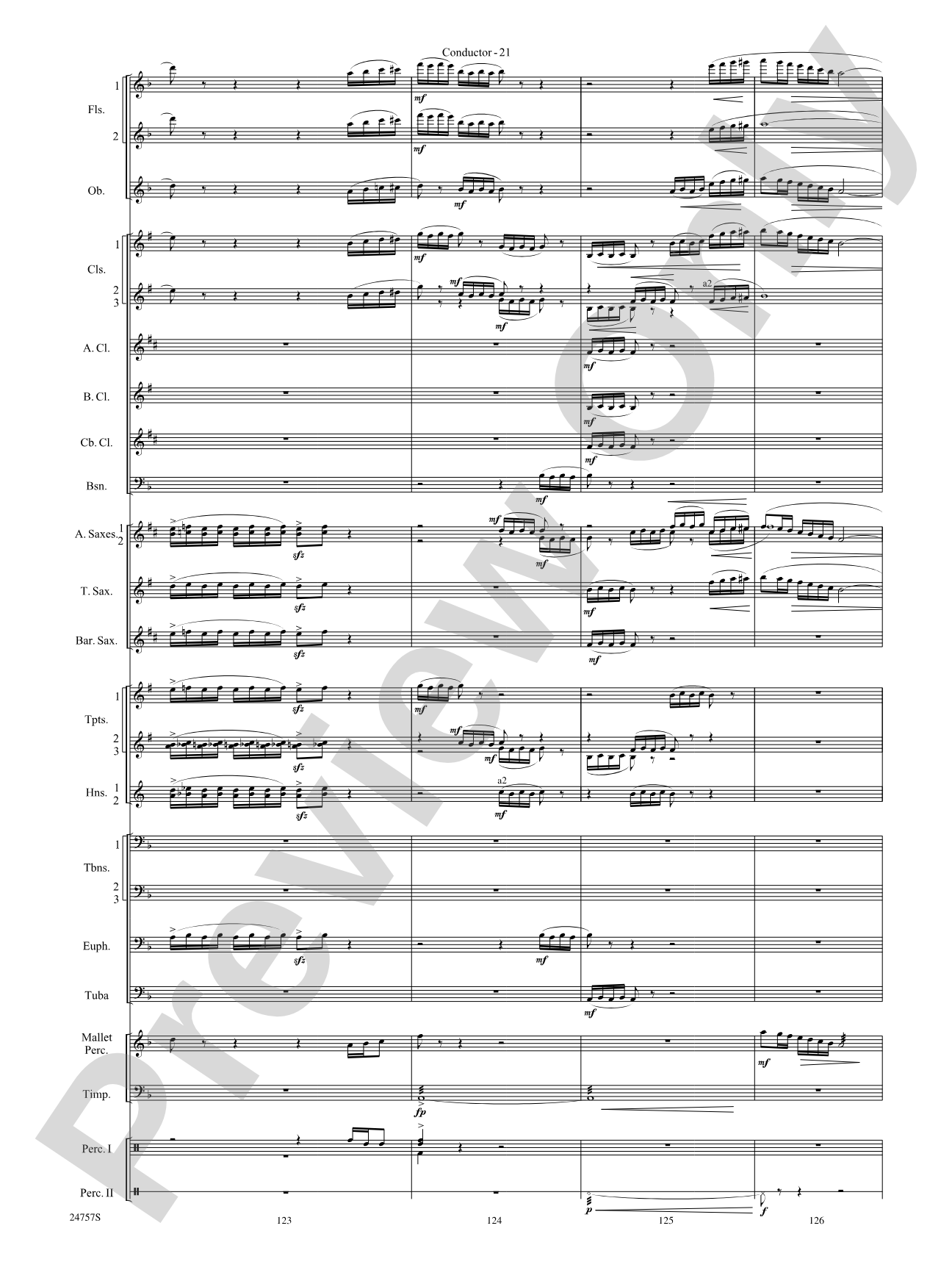 Currents: Concert Band Conductor Score & Parts
