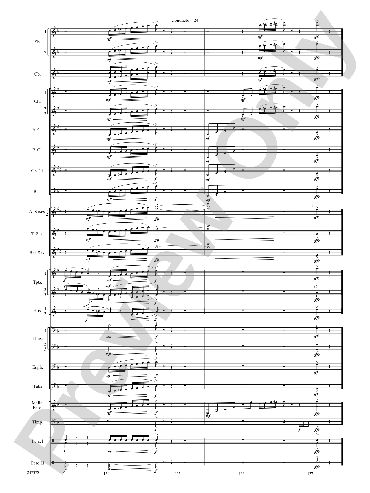 Currents: Concert Band Conductor Score & Parts
