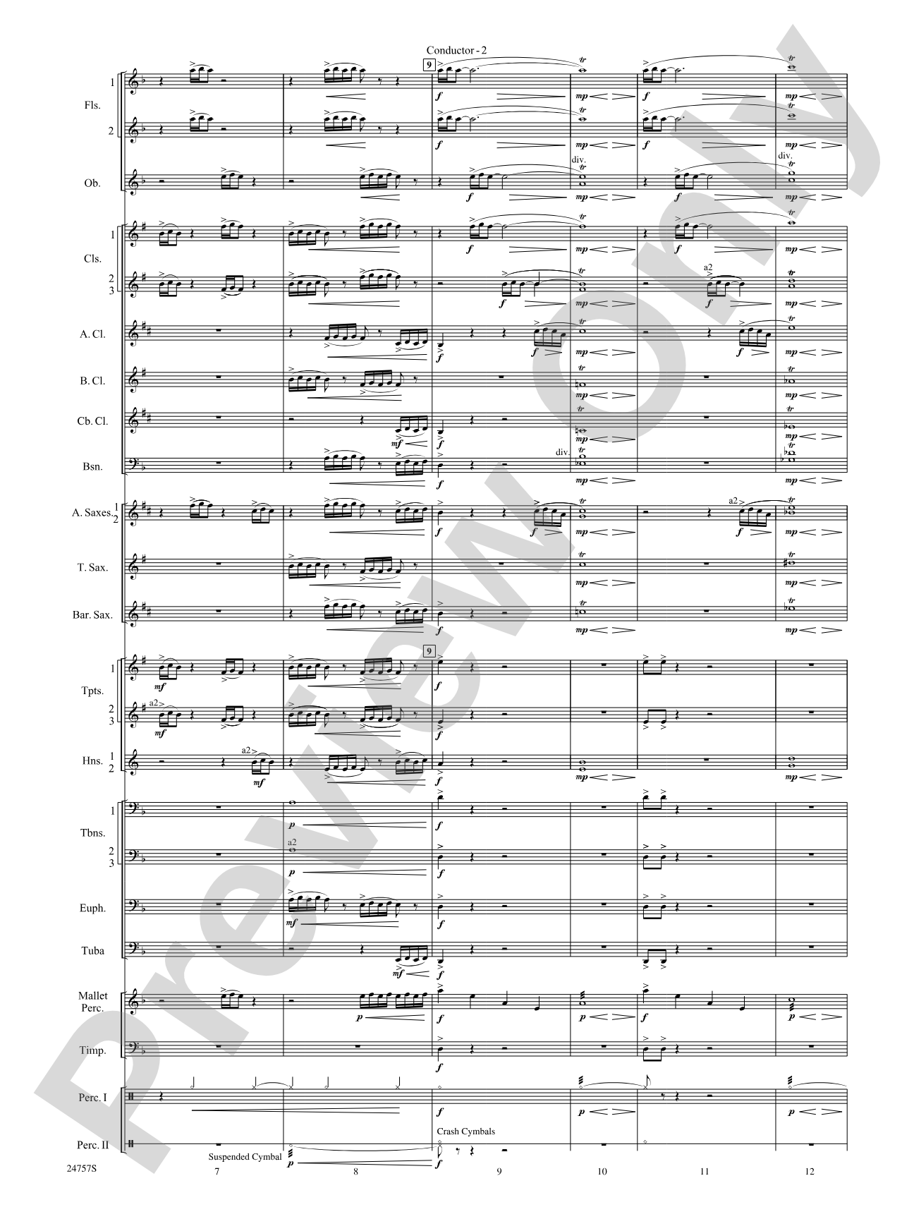 Currents: Concert Band Conductor Score & Parts