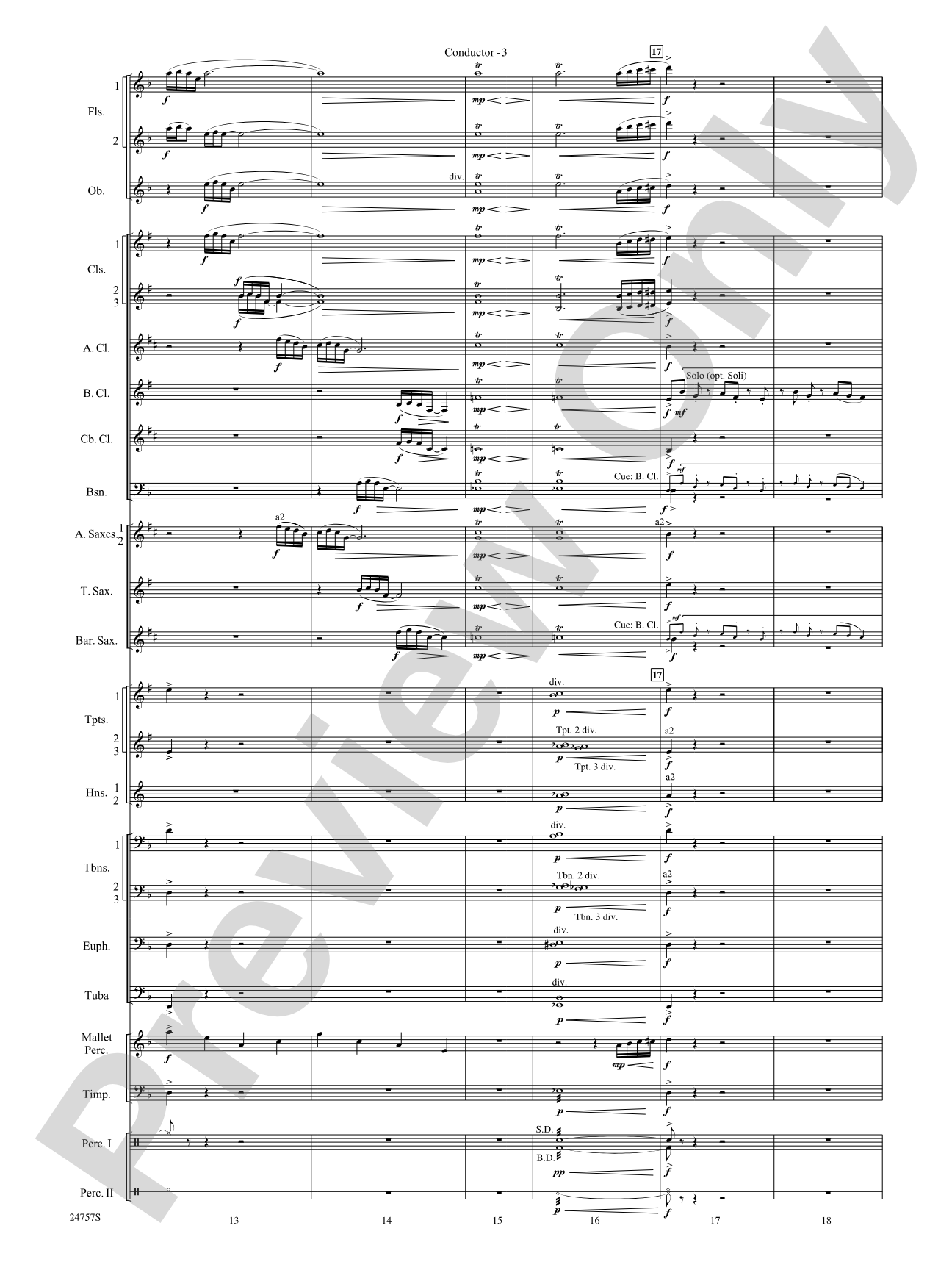 Currents: Concert Band Conductor Score & Parts