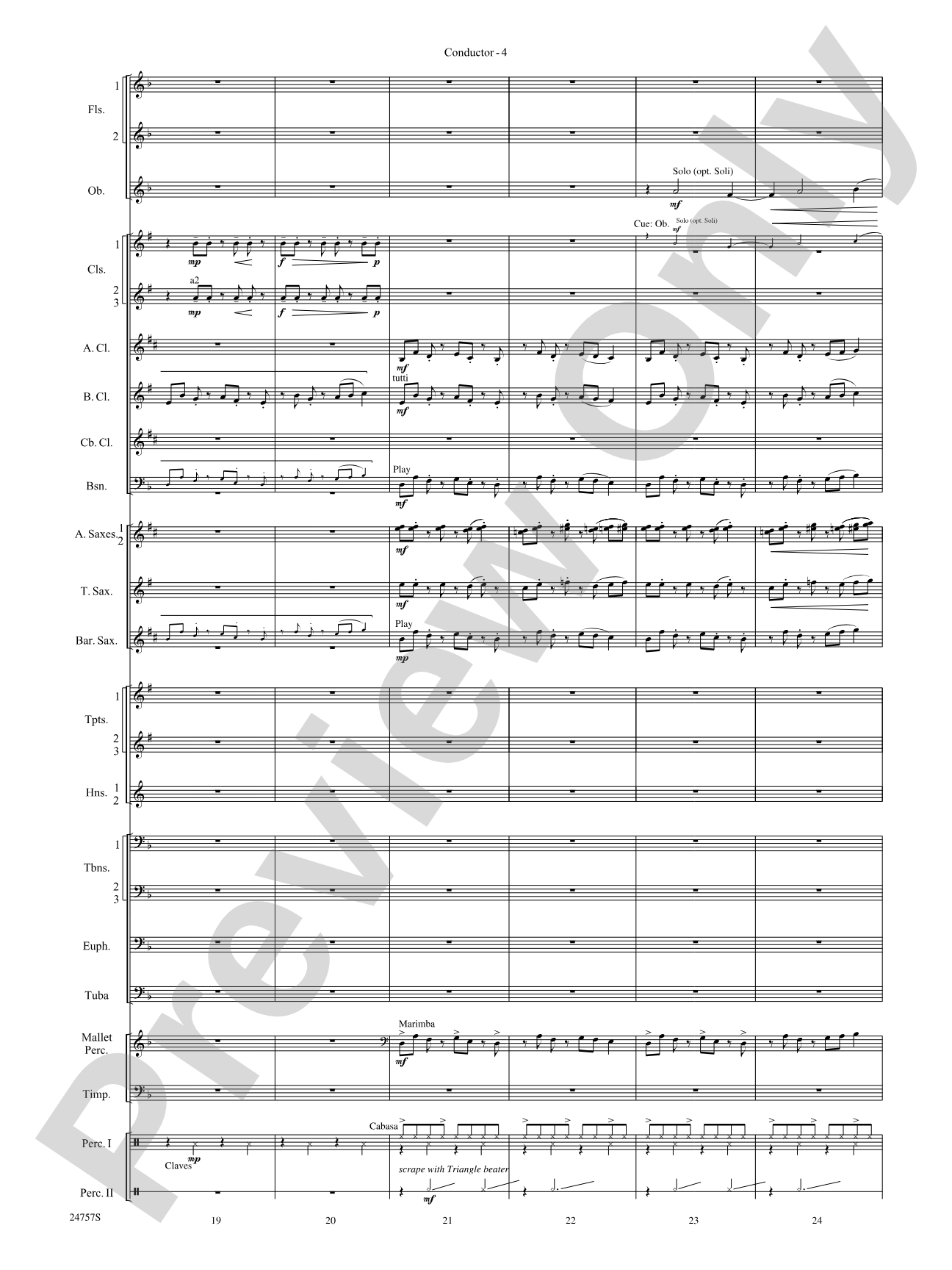 Currents: Concert Band Conductor Score & Parts